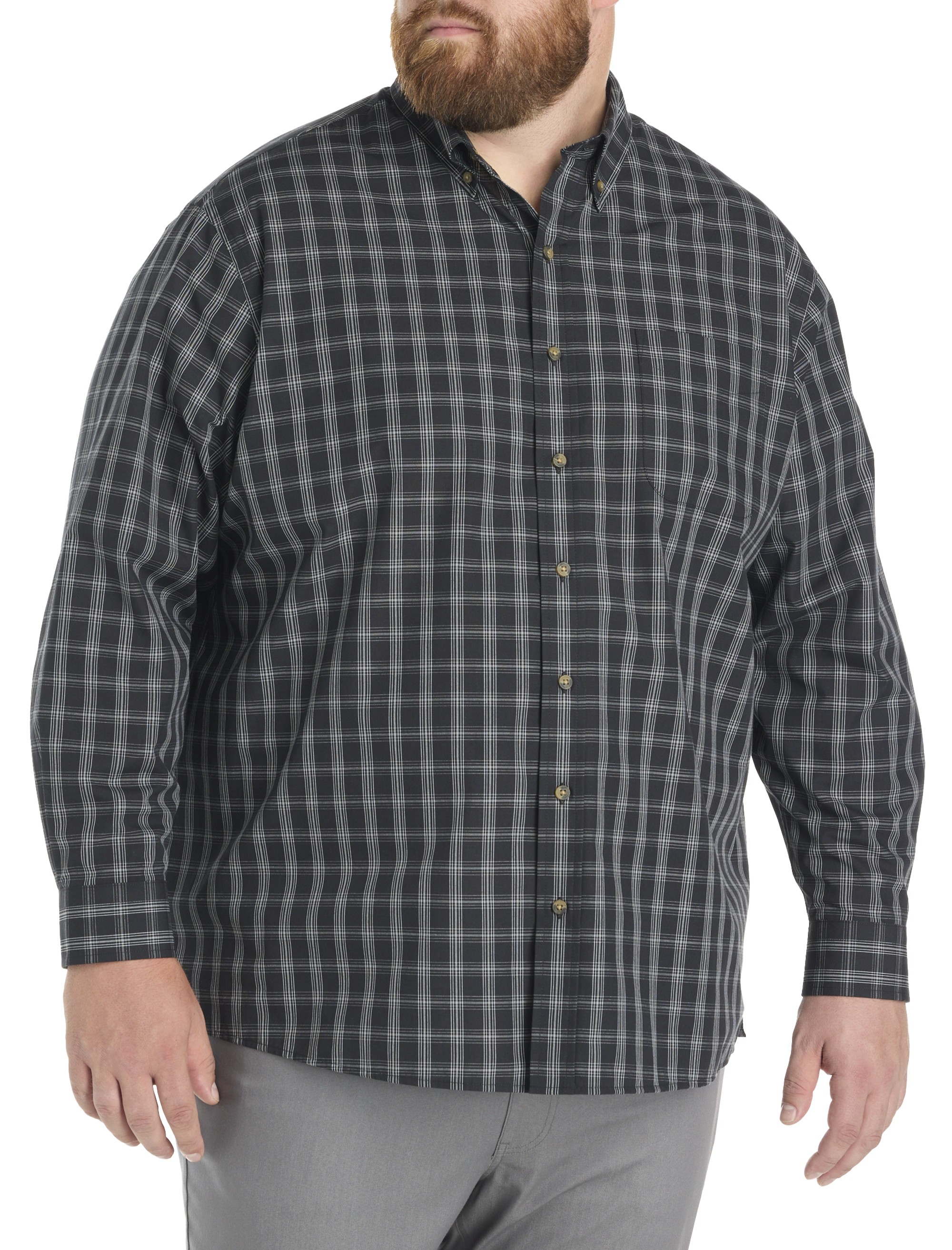 Easy-Care Medium Plaid Sport Shirt - thumbnail 2