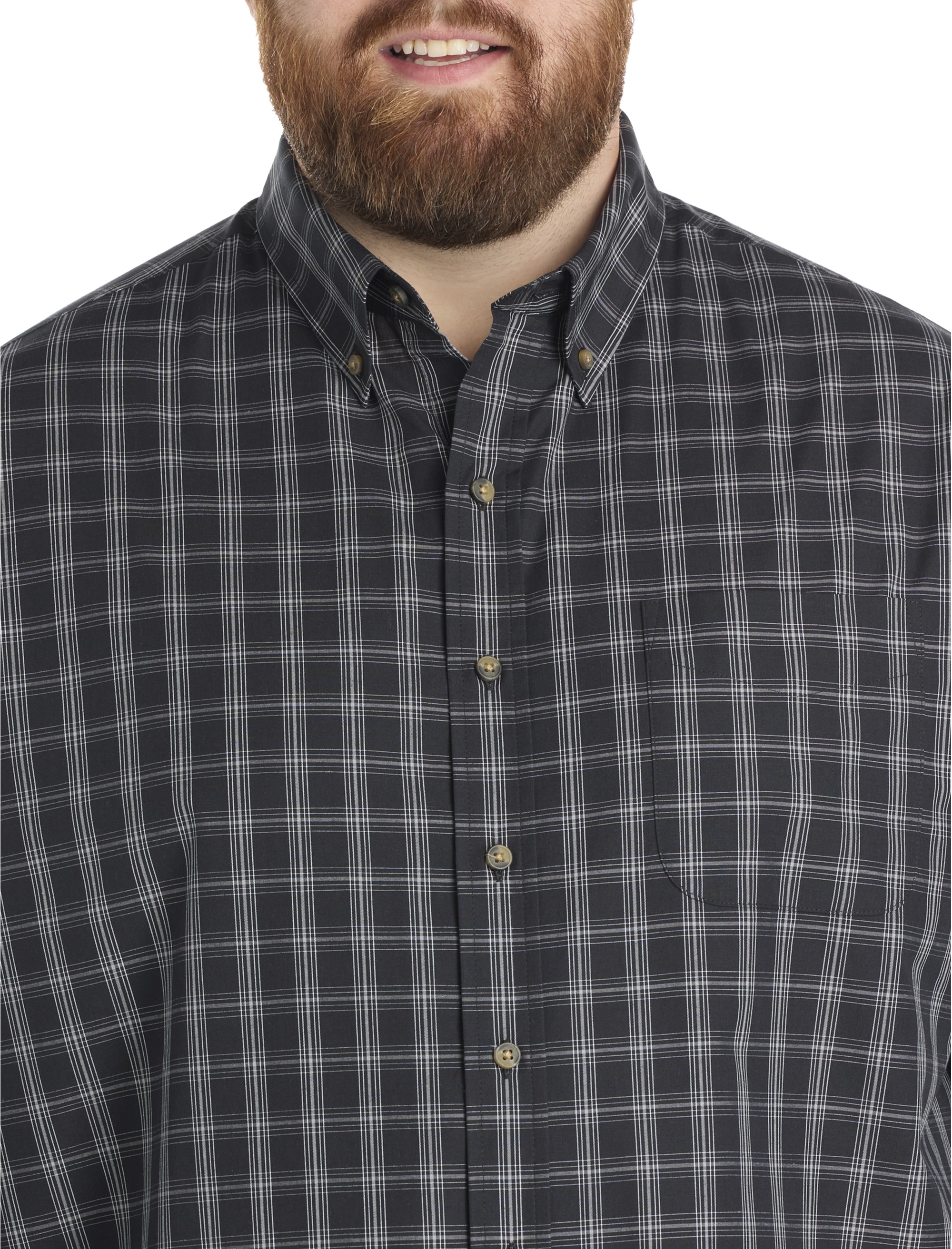 Easy-Care Medium Plaid Sport Shirt - thumbnail 3