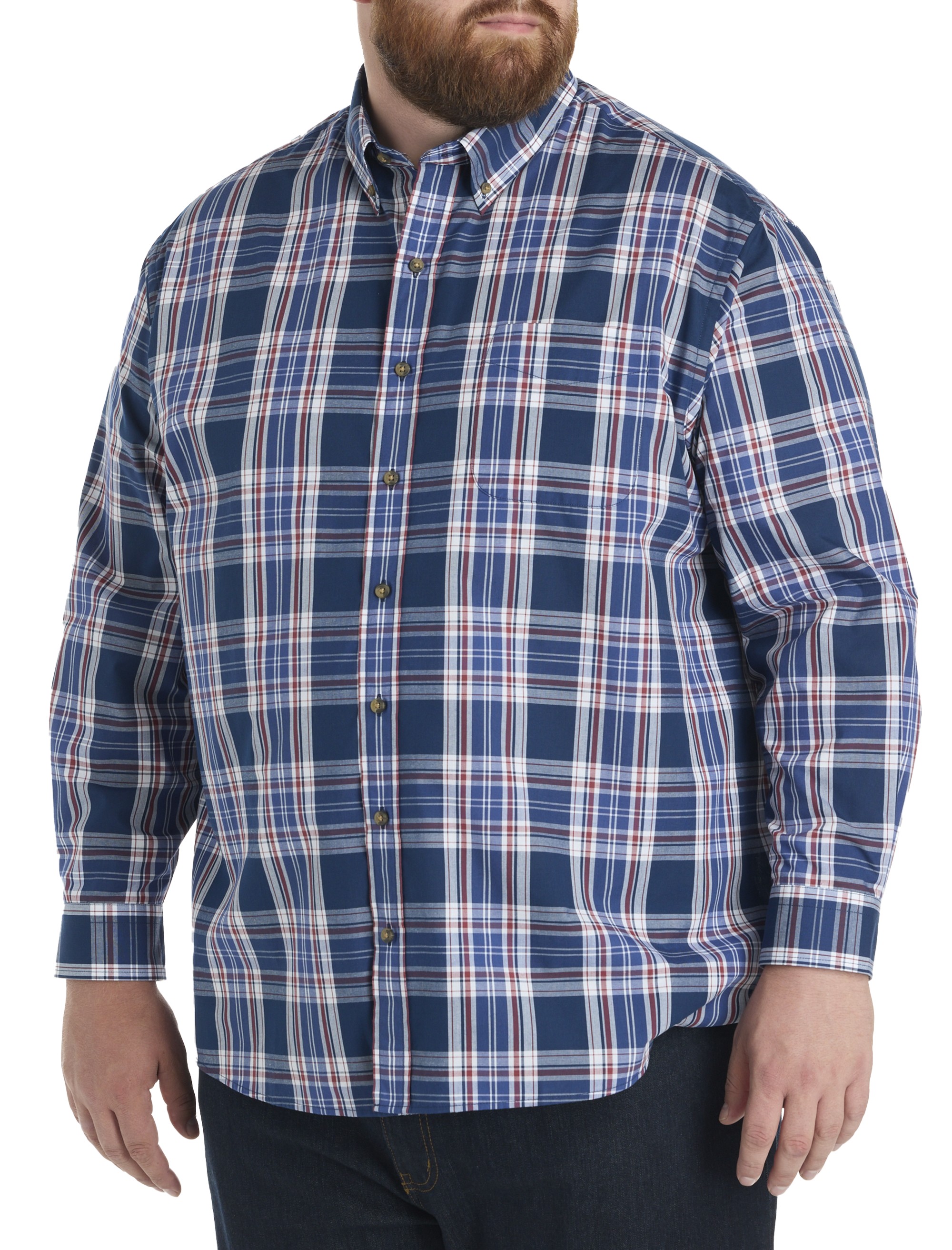Easy-Care Large Plaid Sport Shirt - thumbnail 2
