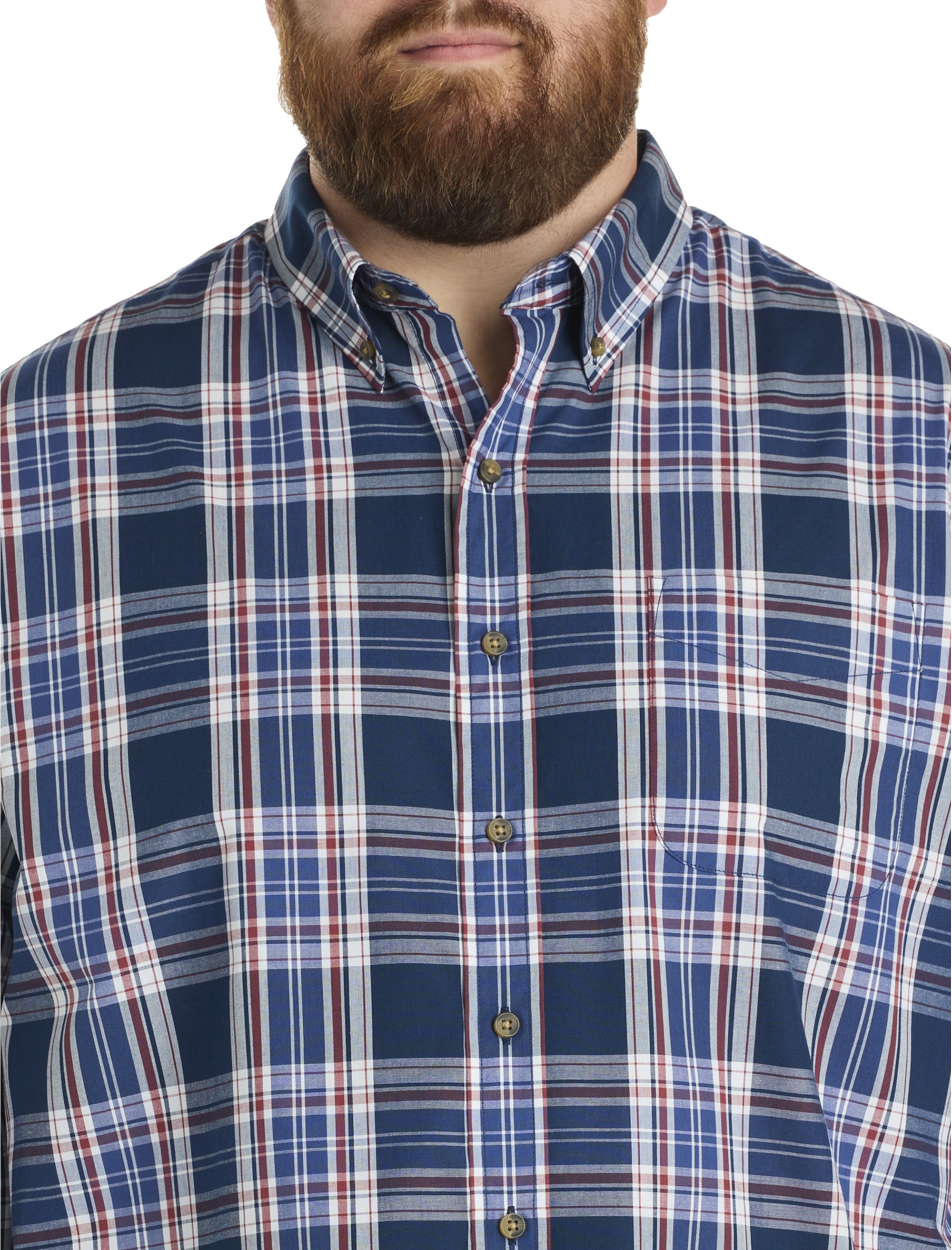 Easy-Care Large Plaid Sport Shirt - thumbnail 3