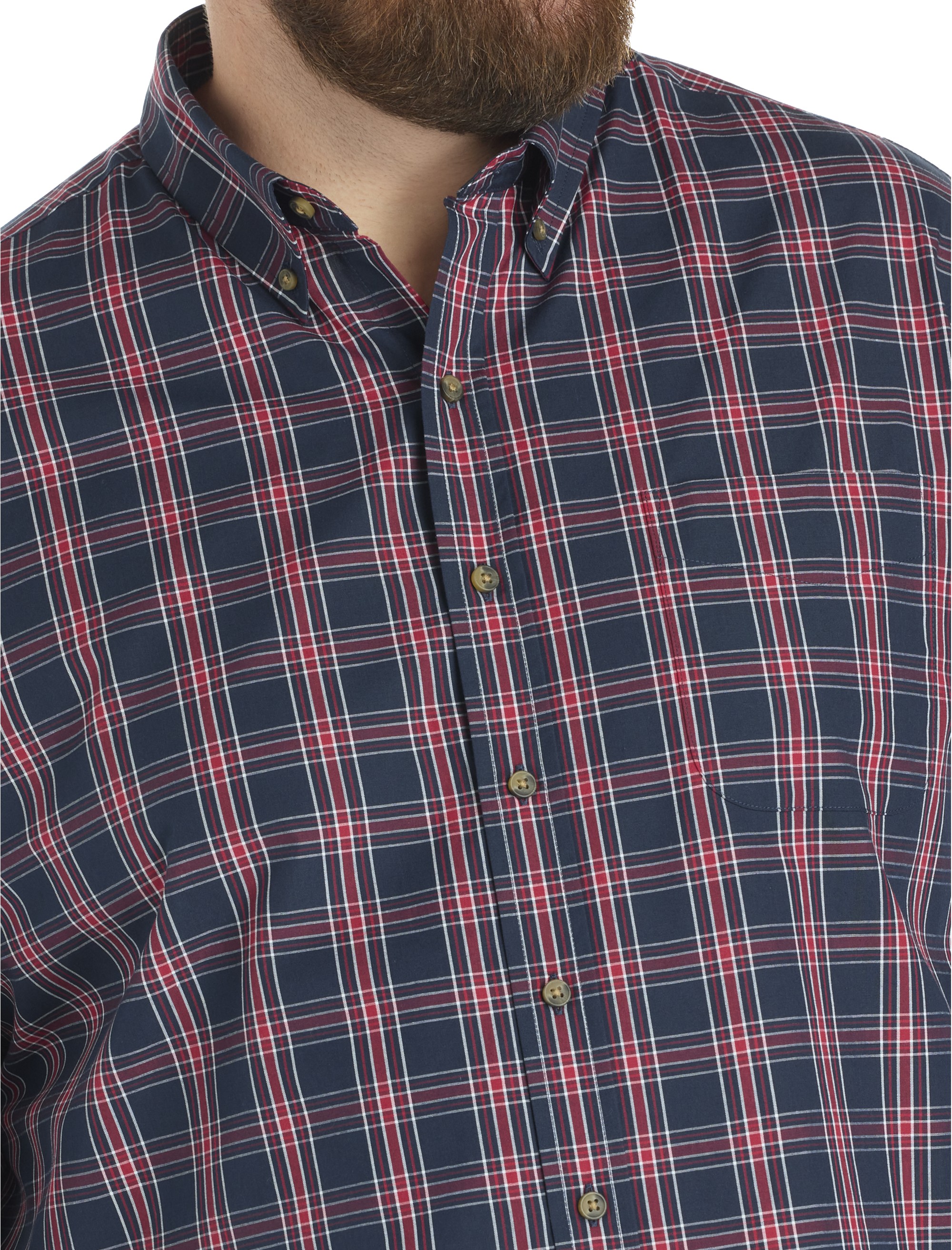 Easy-Care Medium Plaid Sport Shirt - thumbnail 3