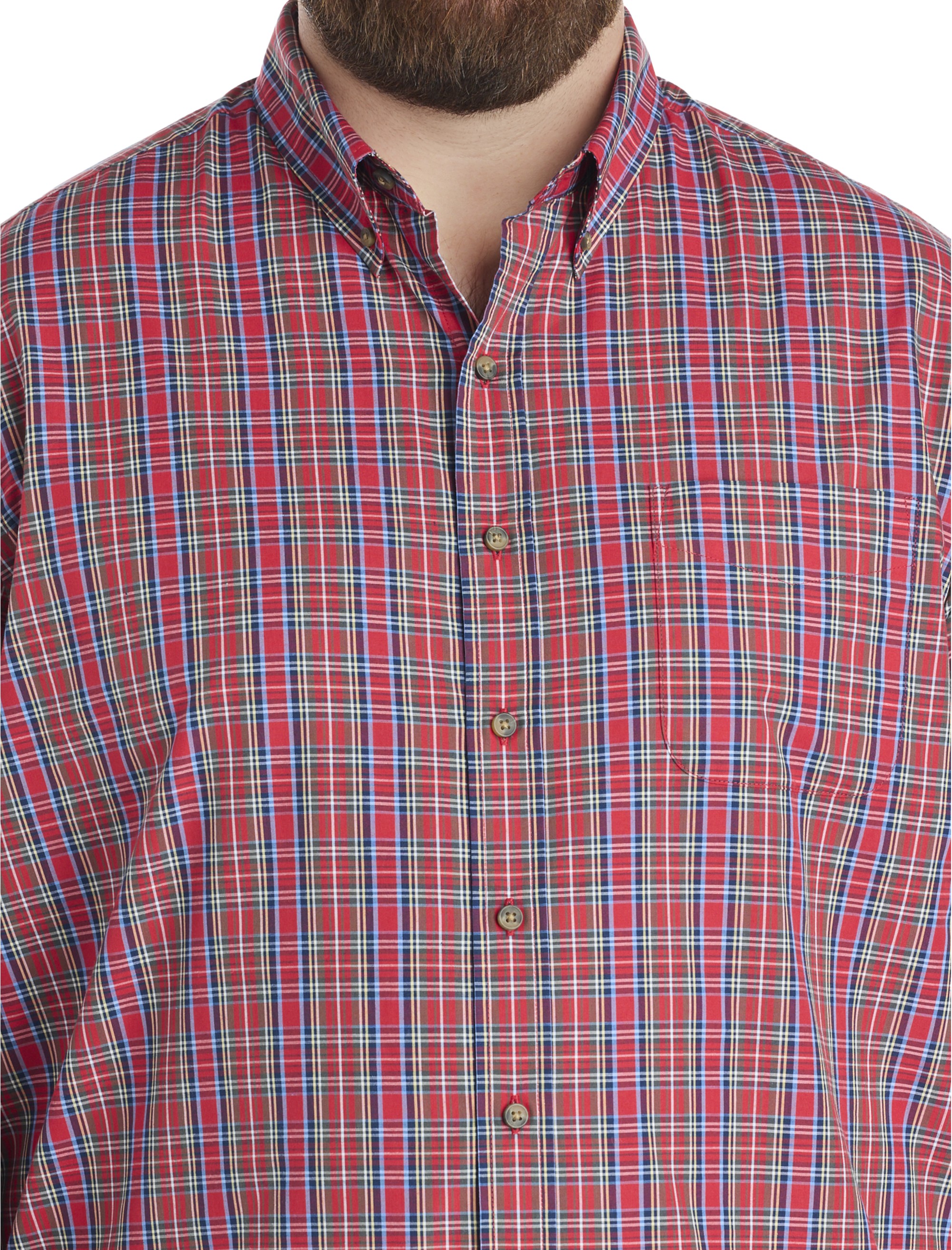 Easy-Care Small Plaid Sport Shirt - thumbnail 2