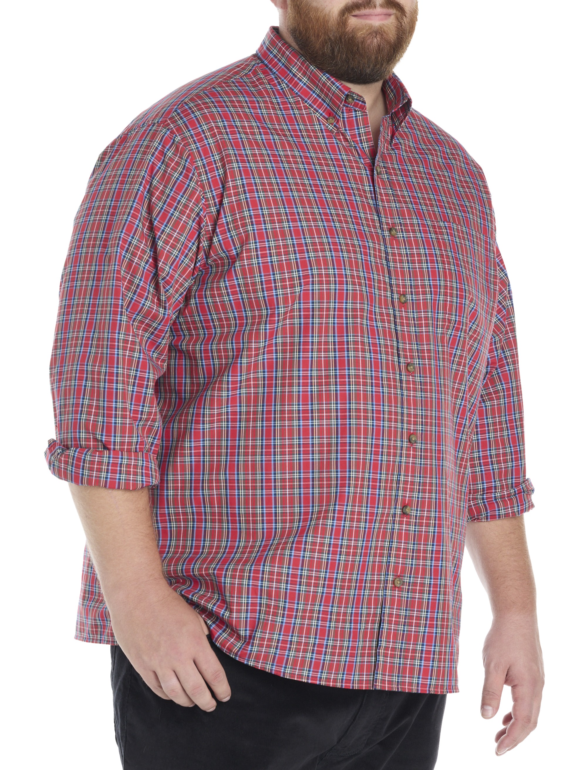 Easy-Care Small Plaid Sport Shirt