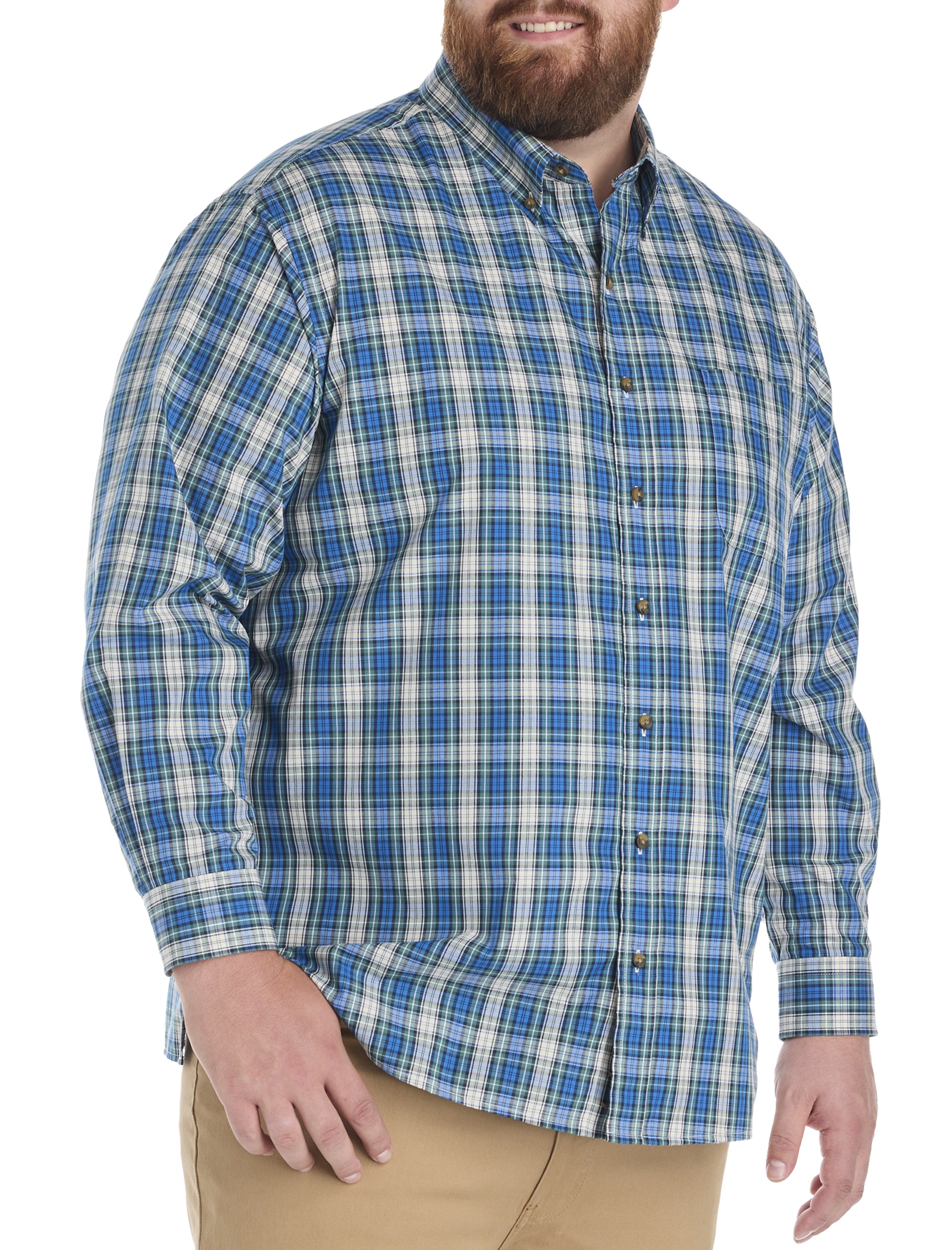Easy-Care Small Plaid Sport Shirt - thumbnail 2