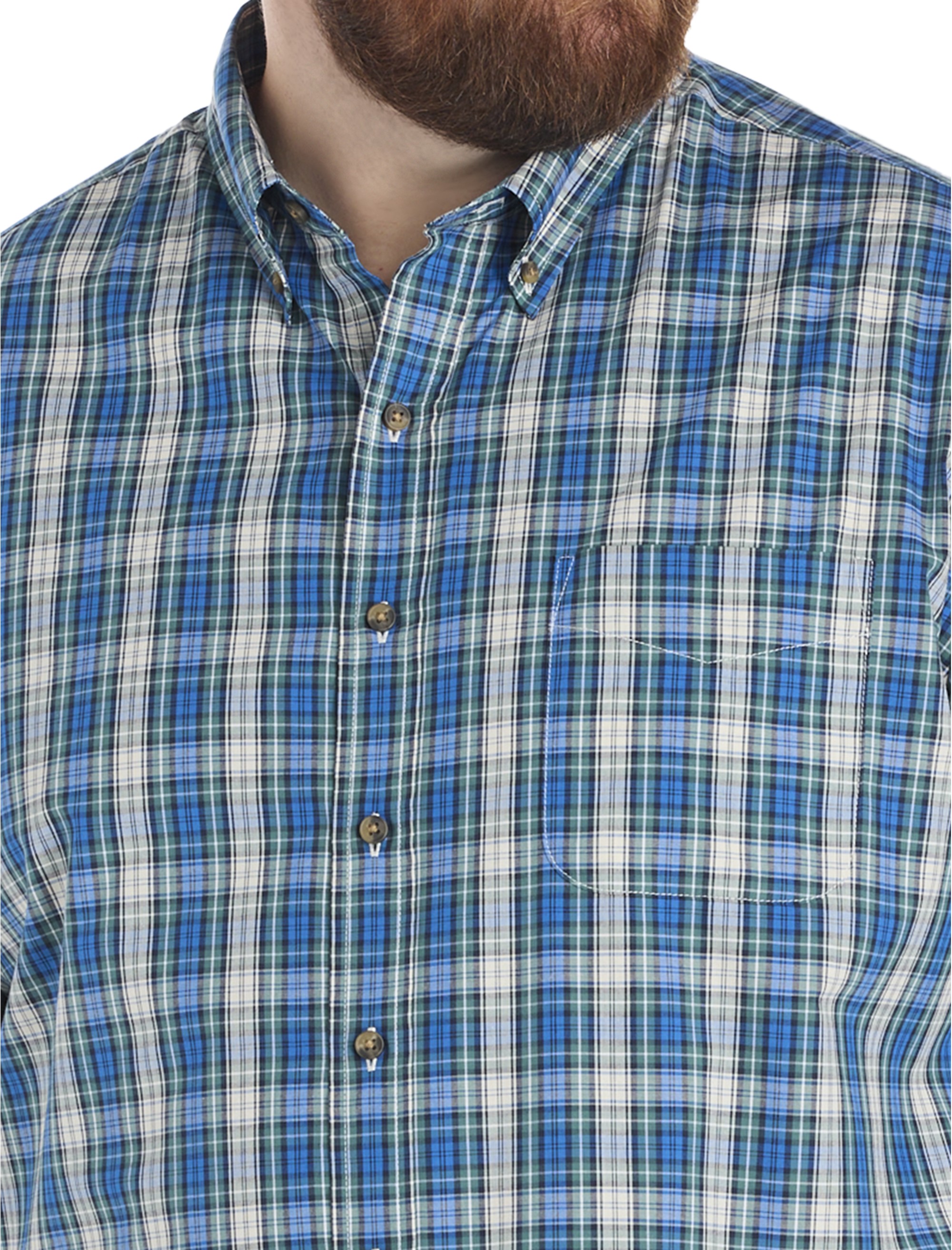 Easy-Care Small Plaid Sport Shirt - thumbnail 3