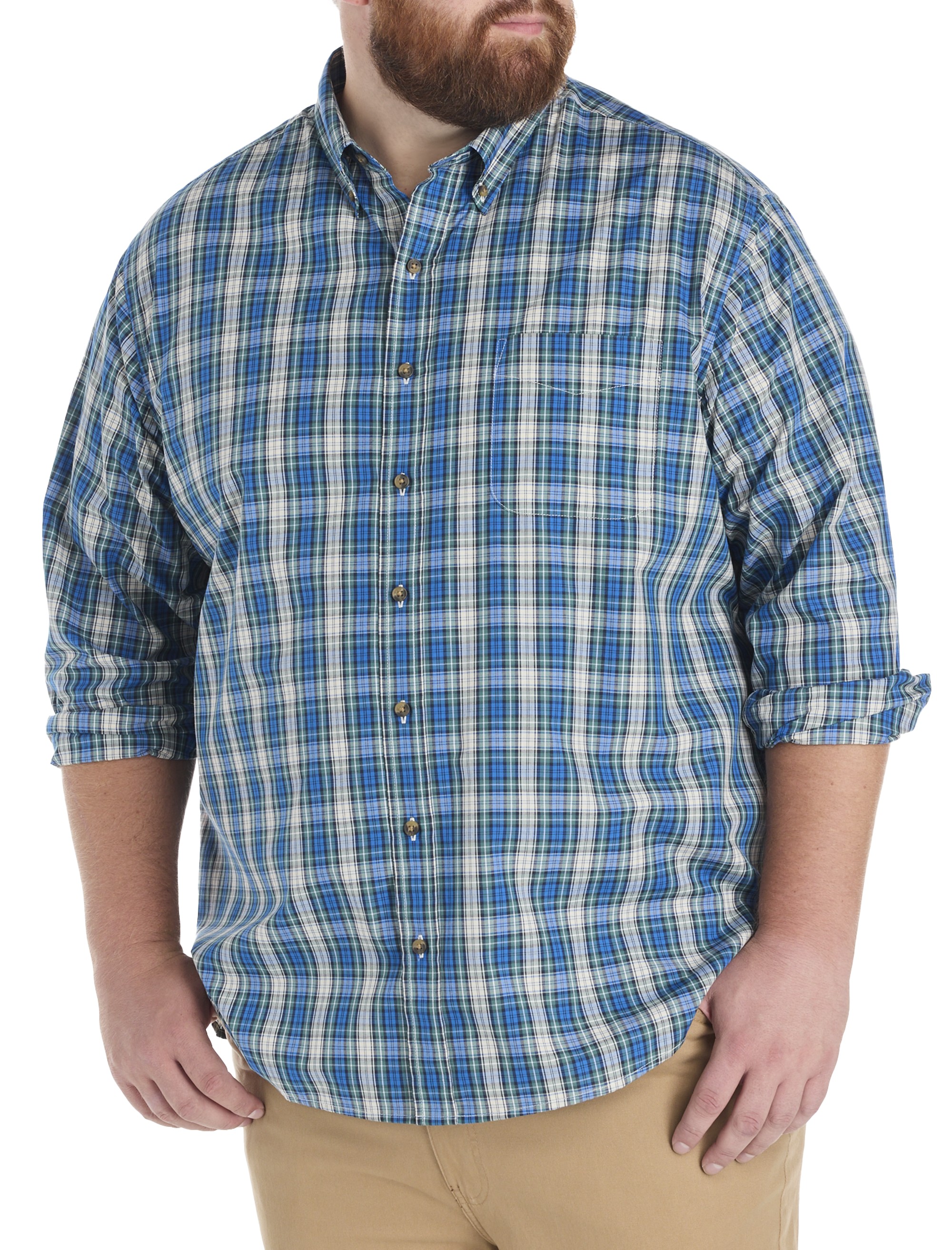 Easy-Care Small Plaid Sport Shirt