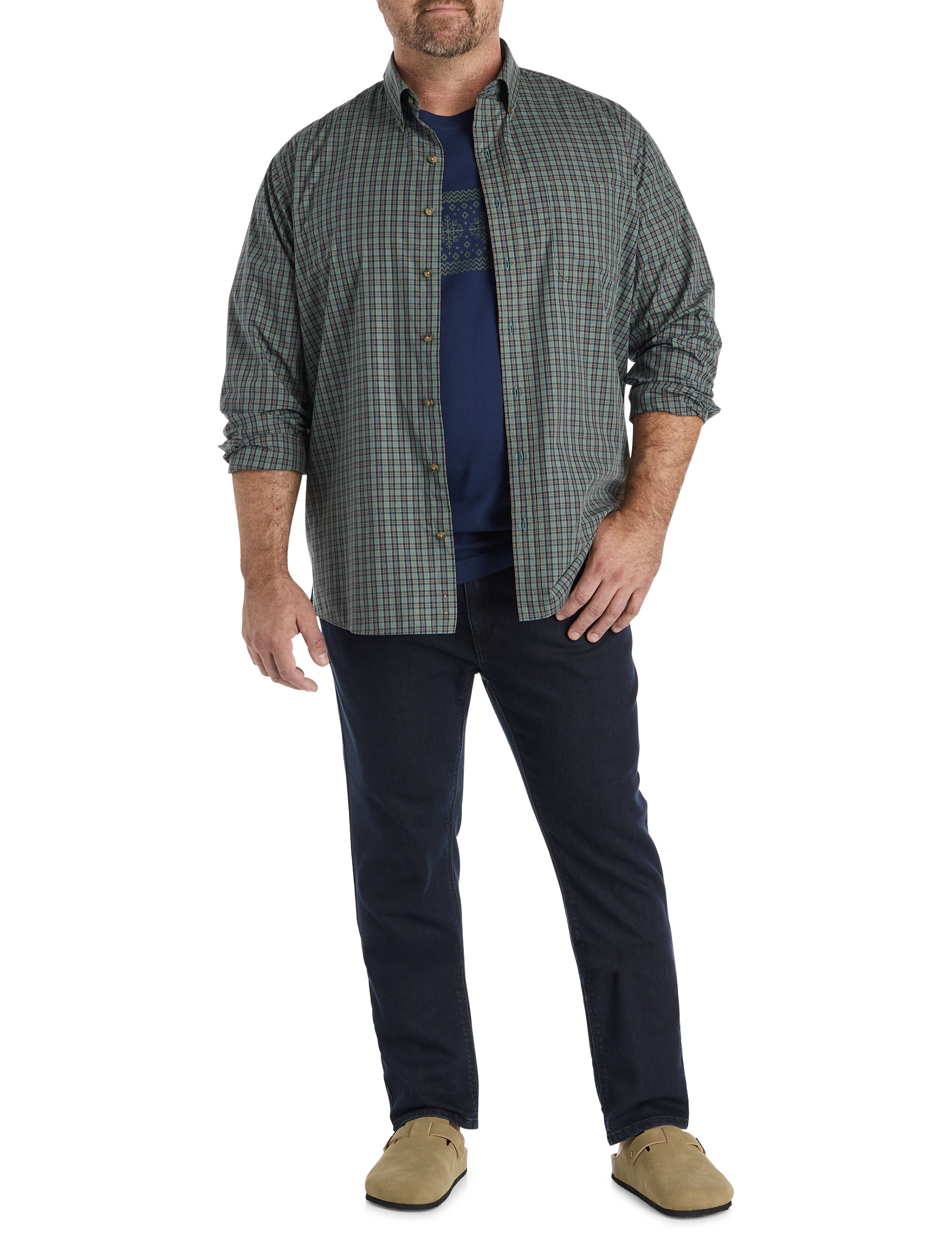 Easy-Care Small Plaid Sport Shirt