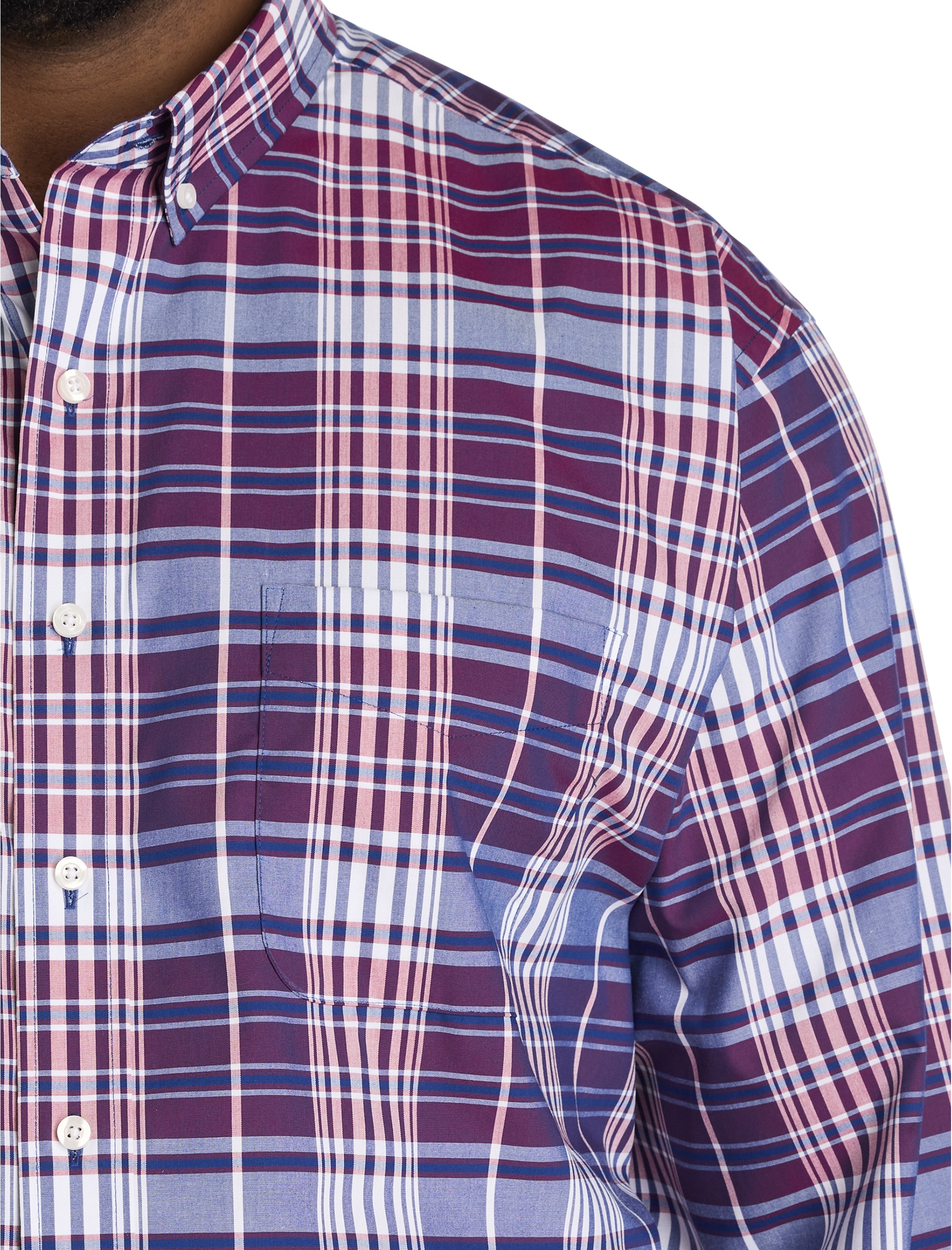 Large Plaid Performance Sport Shirt - thumbnail 3