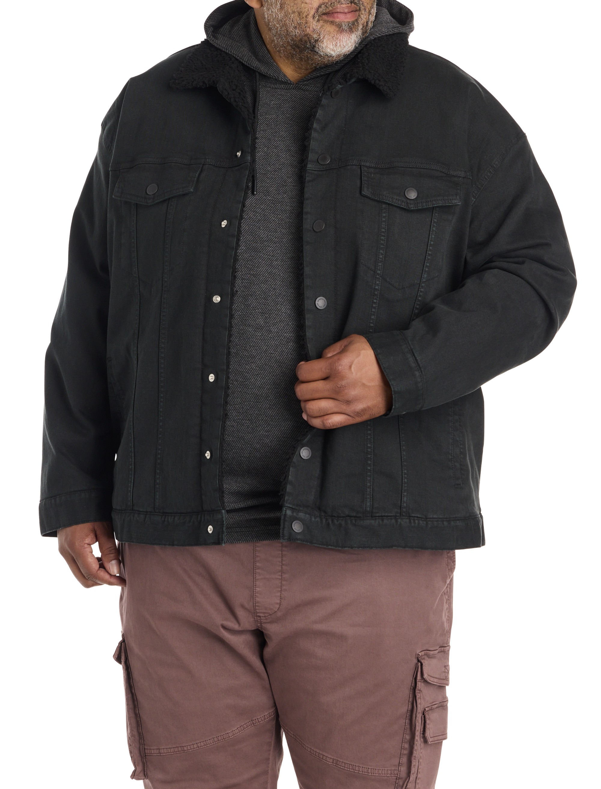 Black Sherpa Trucker Jacket