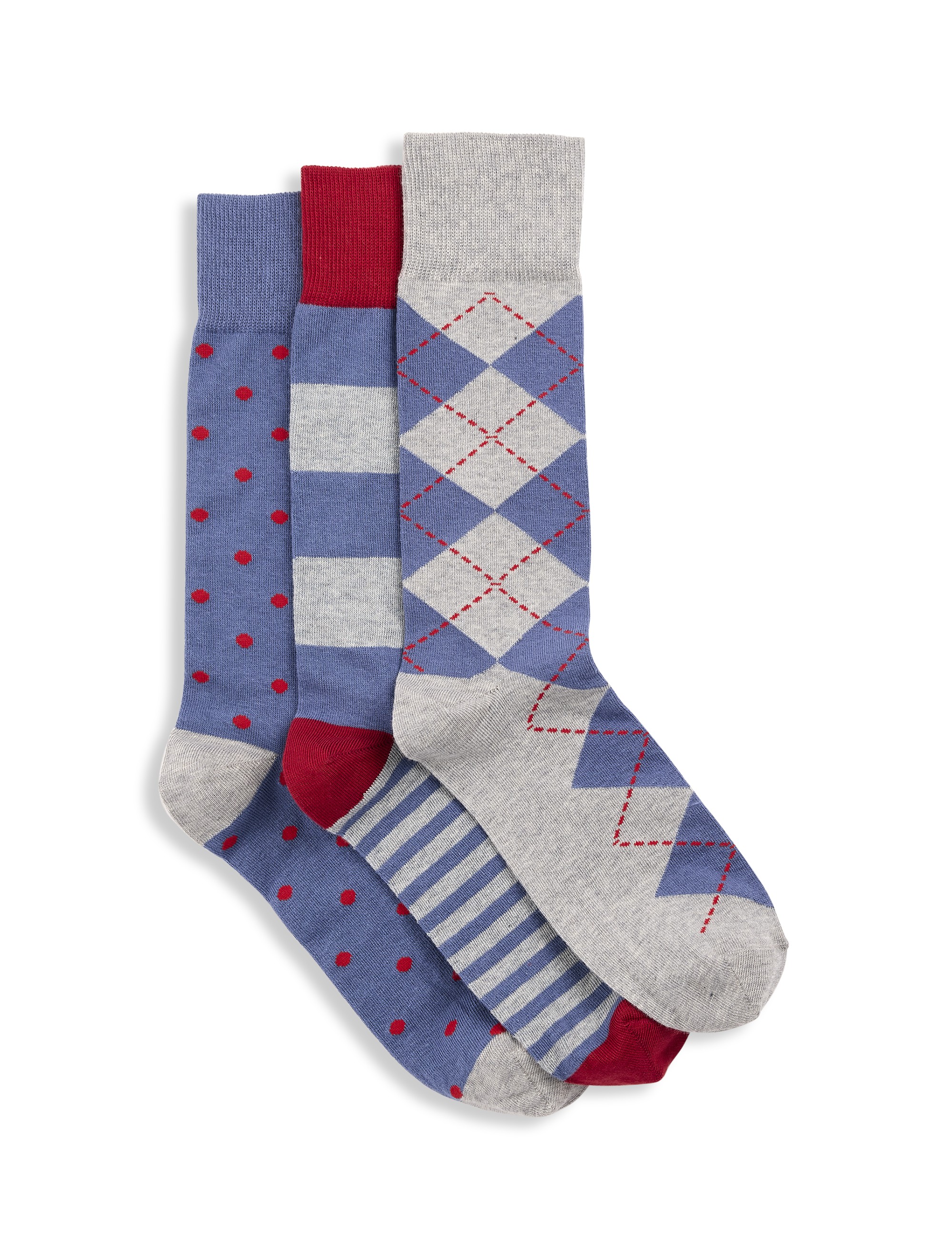 3-pk Argyle Socks
