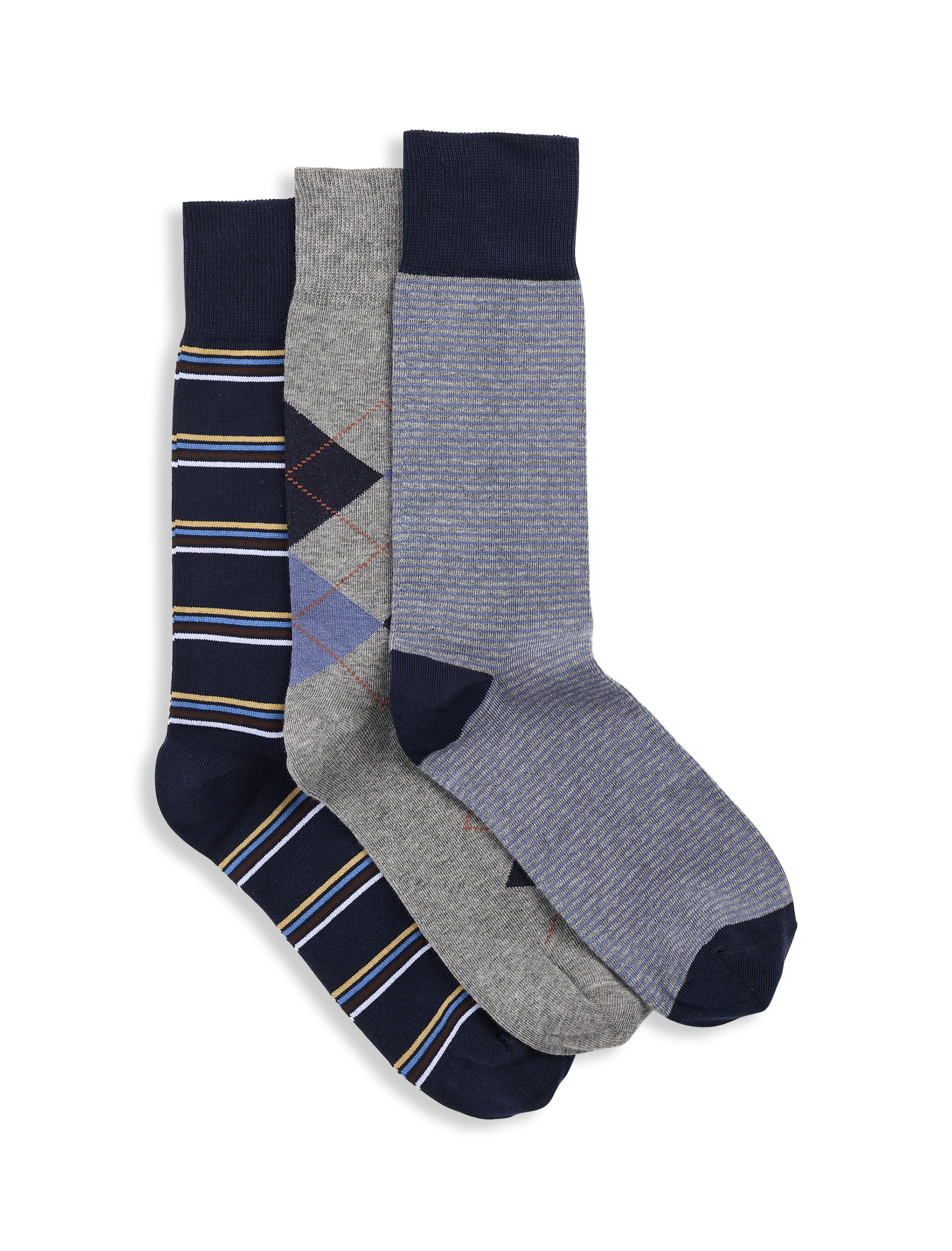 3-pk Argyle Socks