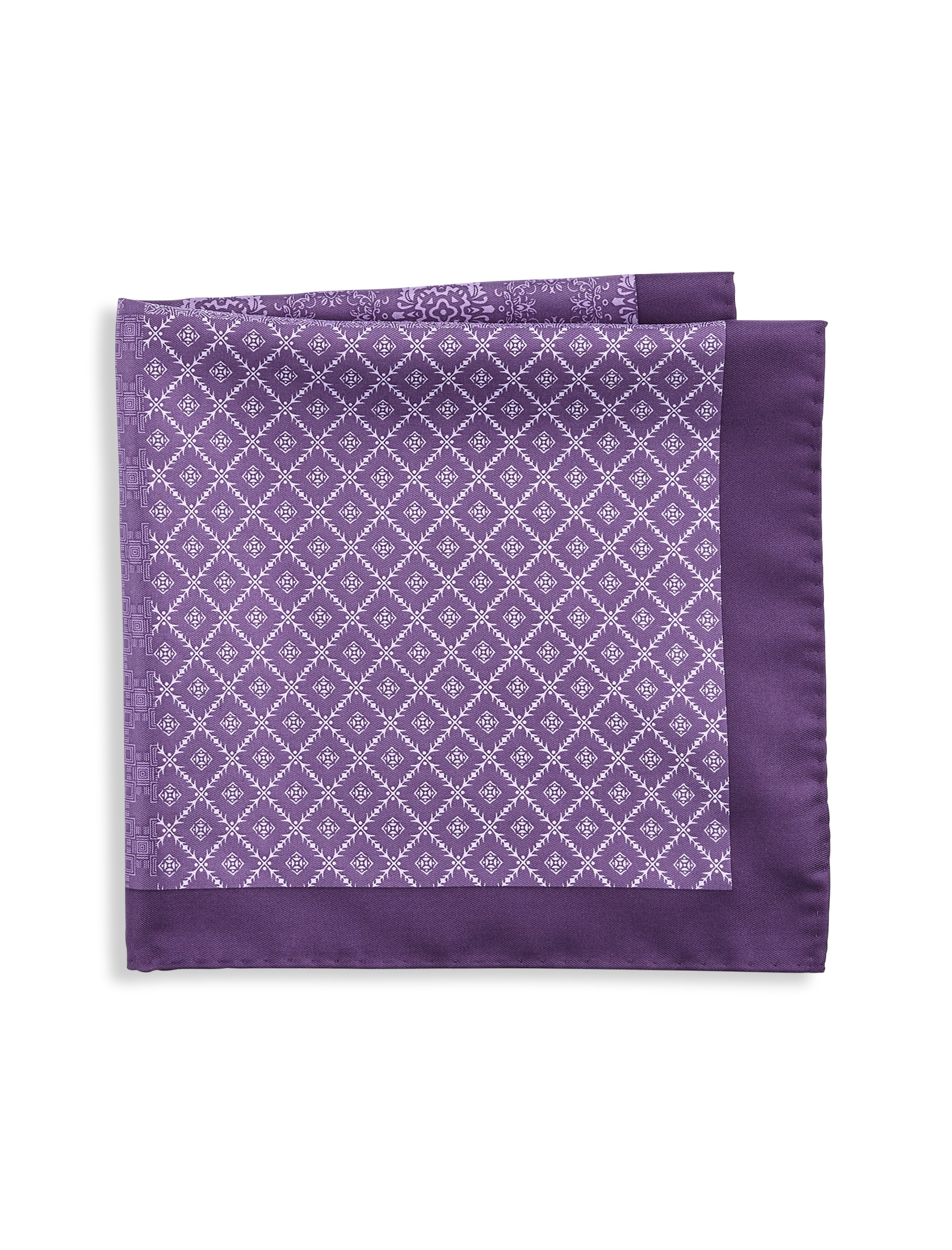 4-Pattern Tonal Pocket Square