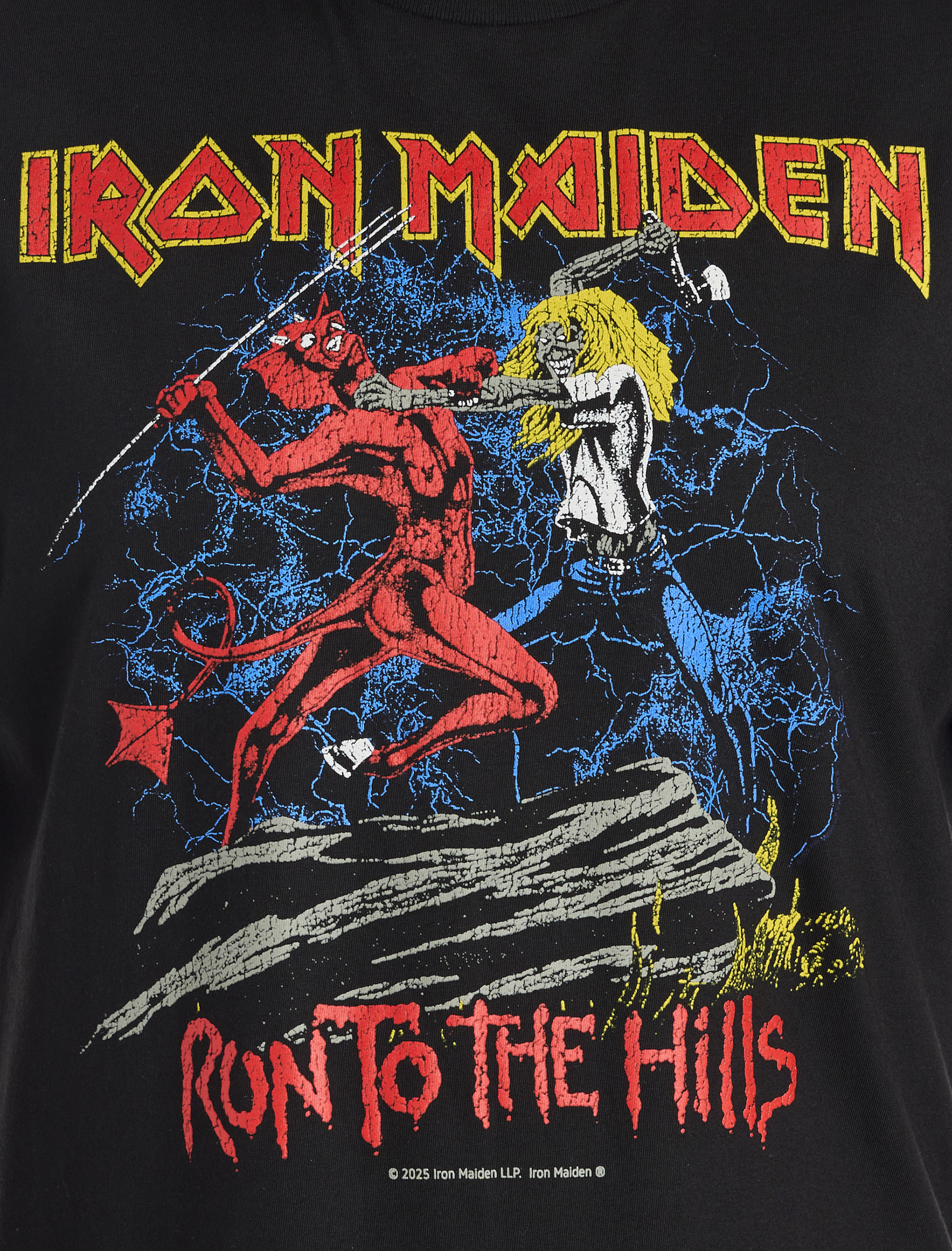 IRON MAIDEN Run To The Hills Tシャツ Mサイズ Big + Tall | True Nation Iron Maiden Run To The Hills Graphic Tee