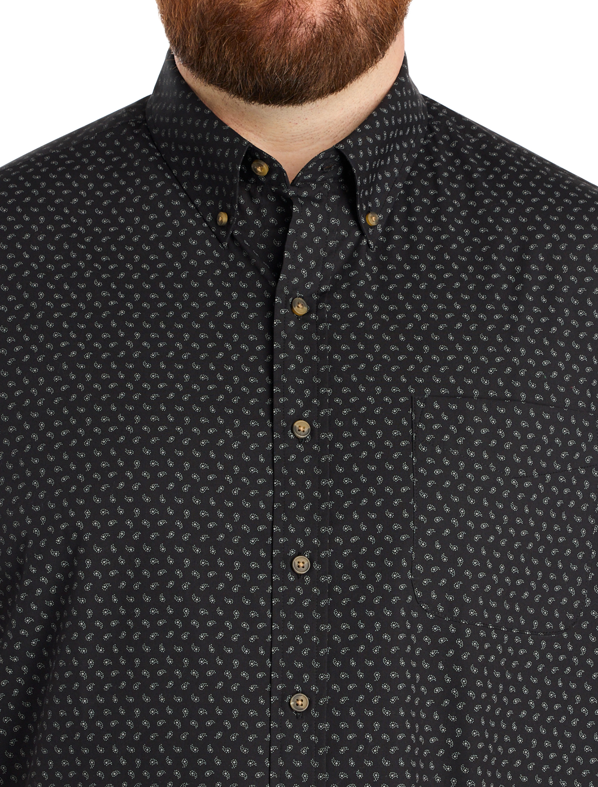 Easy-Care Paisley Print Sport Shirt