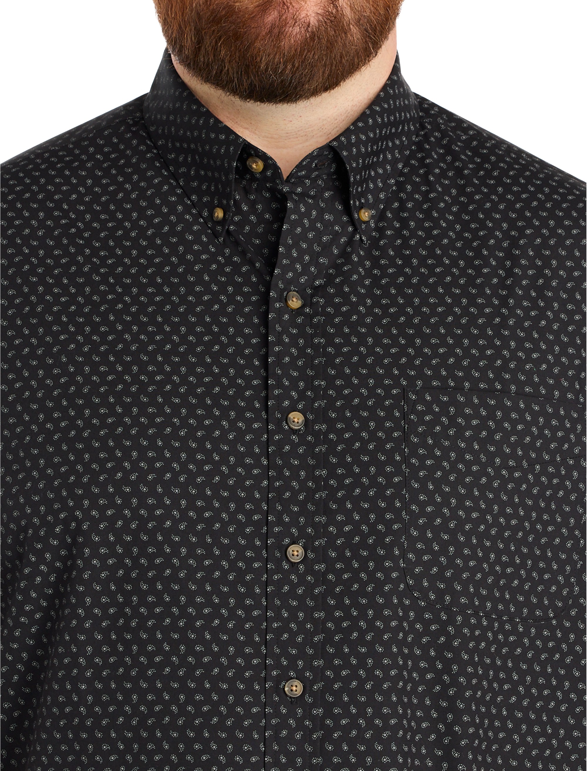 Easy-Care Paisley Print Sport Shirt - thumbnail 2