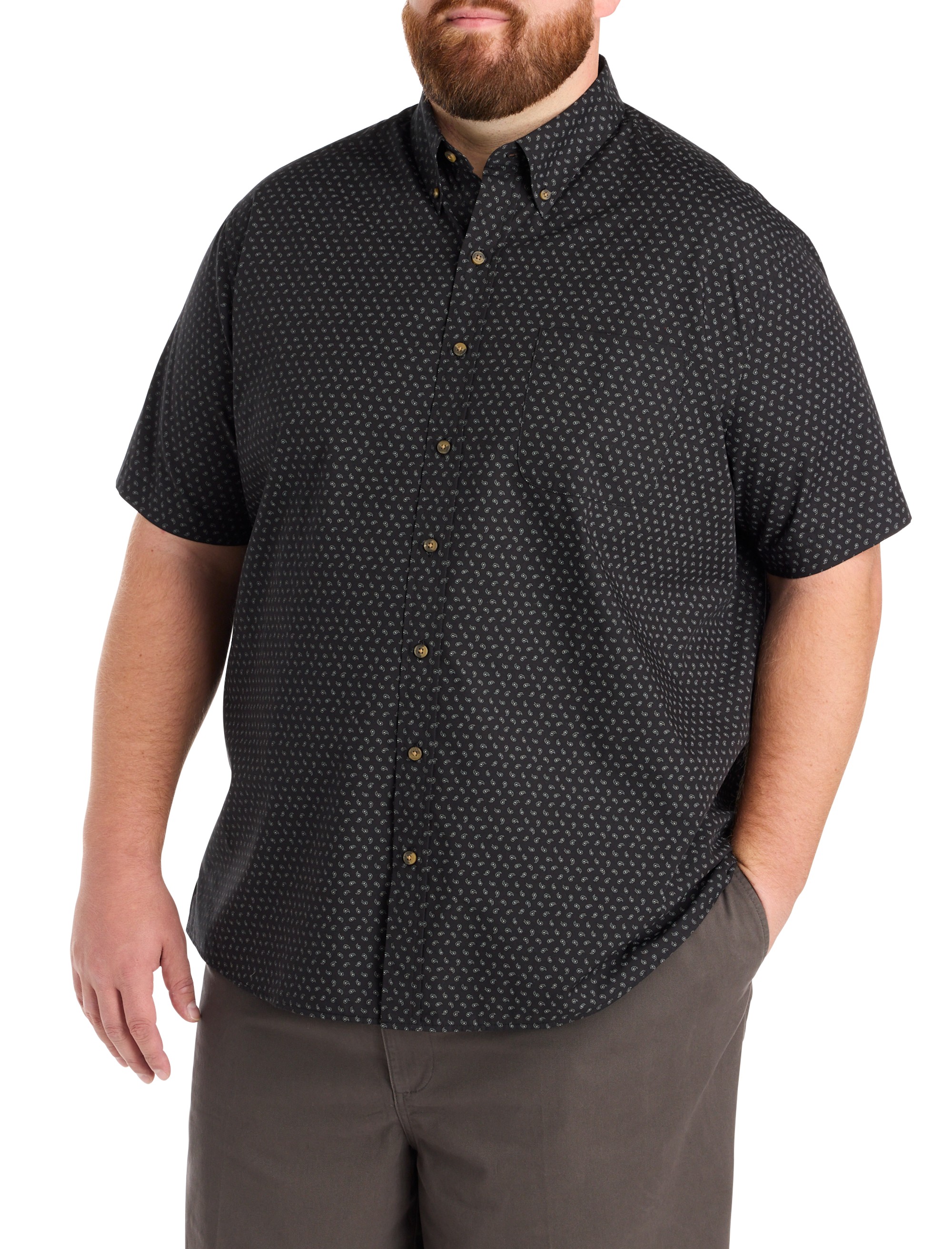 Easy-Care Paisley Print Sport Shirt