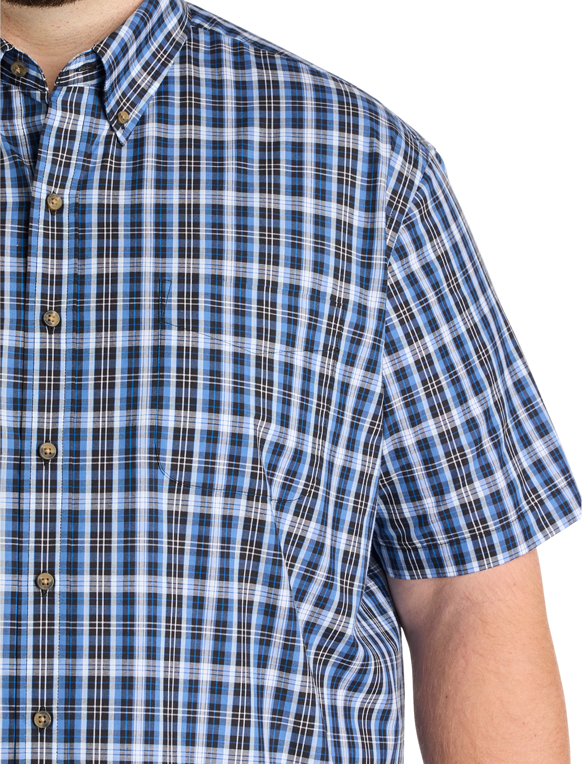 Easy-Care Medium Plaid Sport Shirt - thumbnail 2