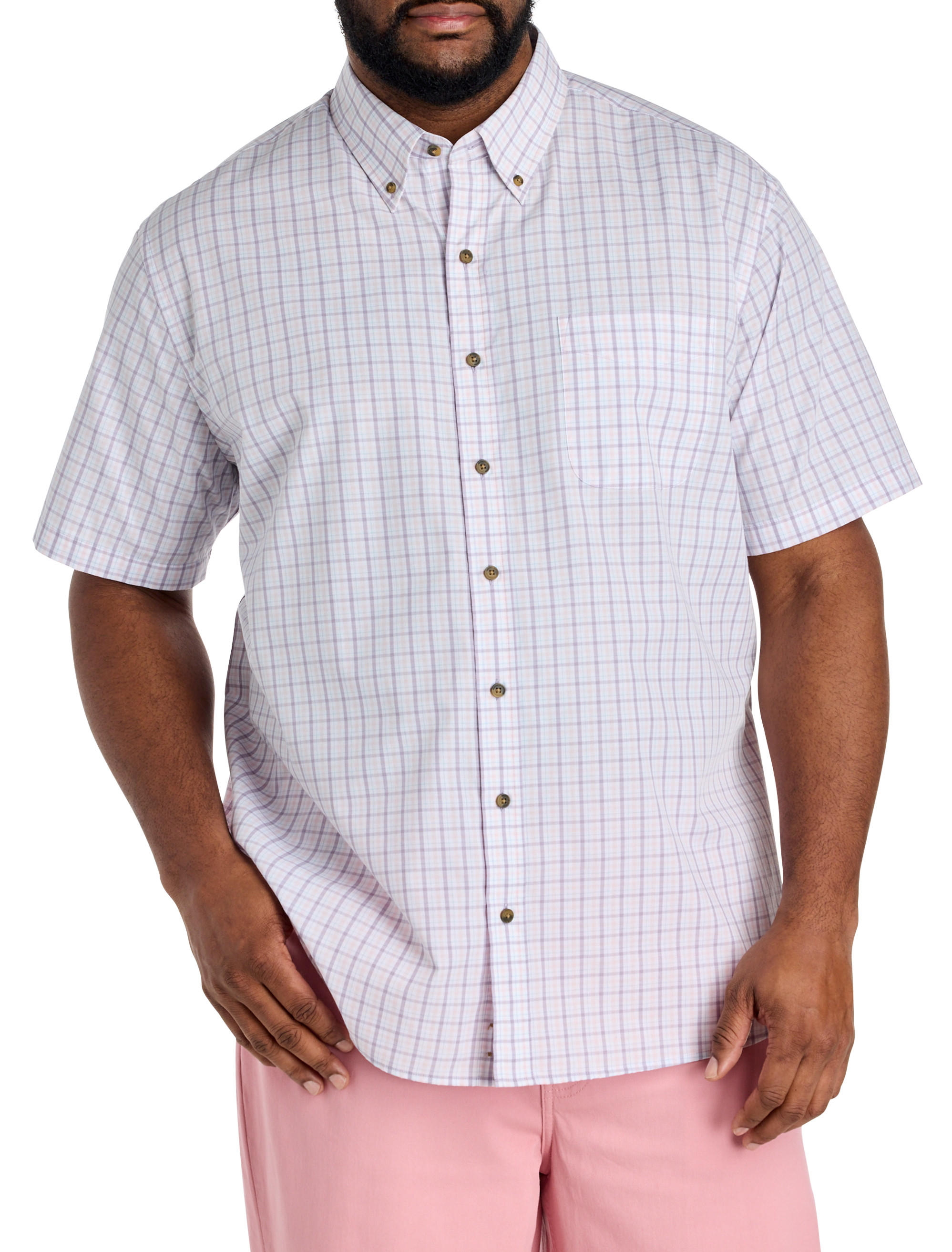 Easy-Care Small Plaid Sport Shirt