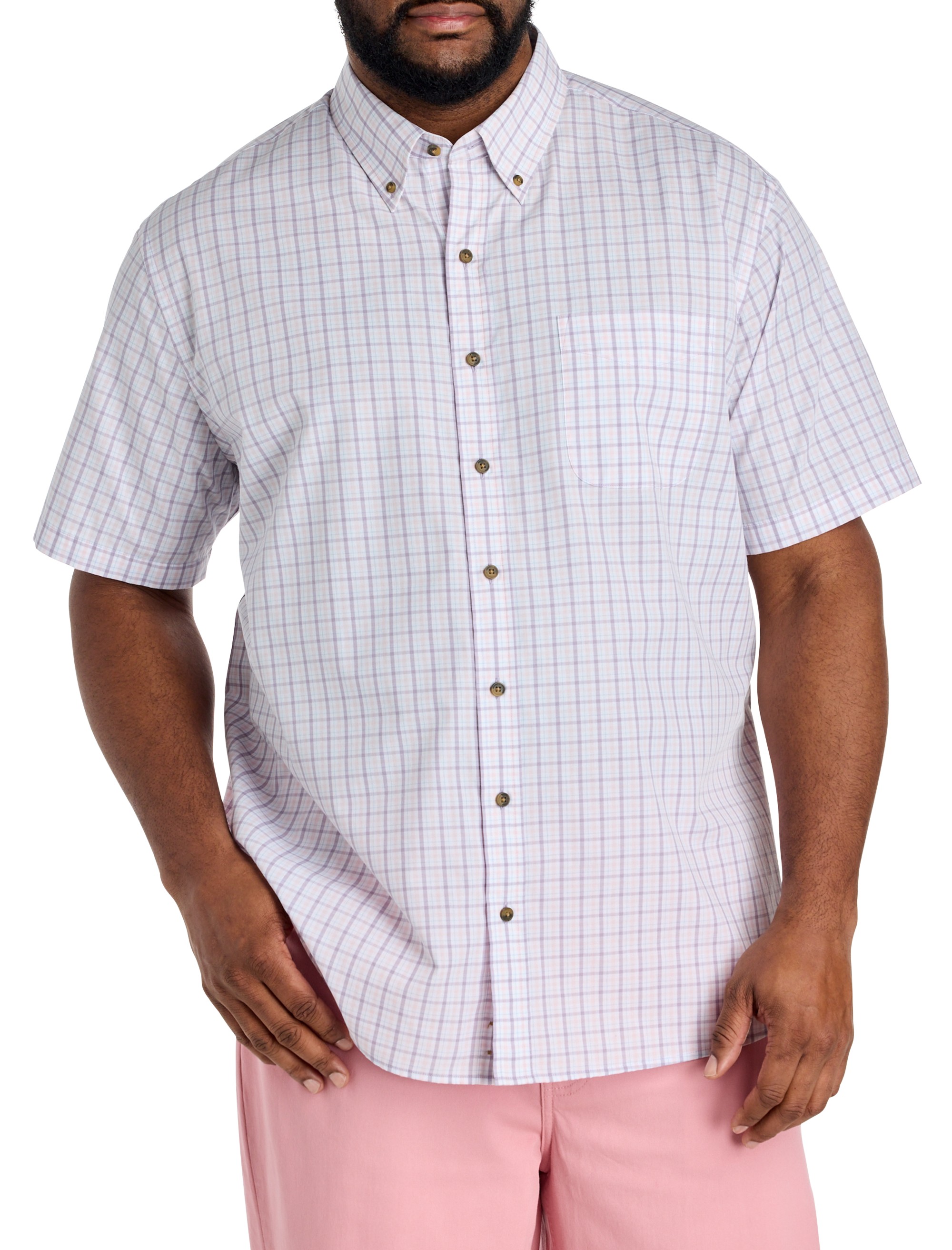 Easy-Care Small Plaid Sport Shirt