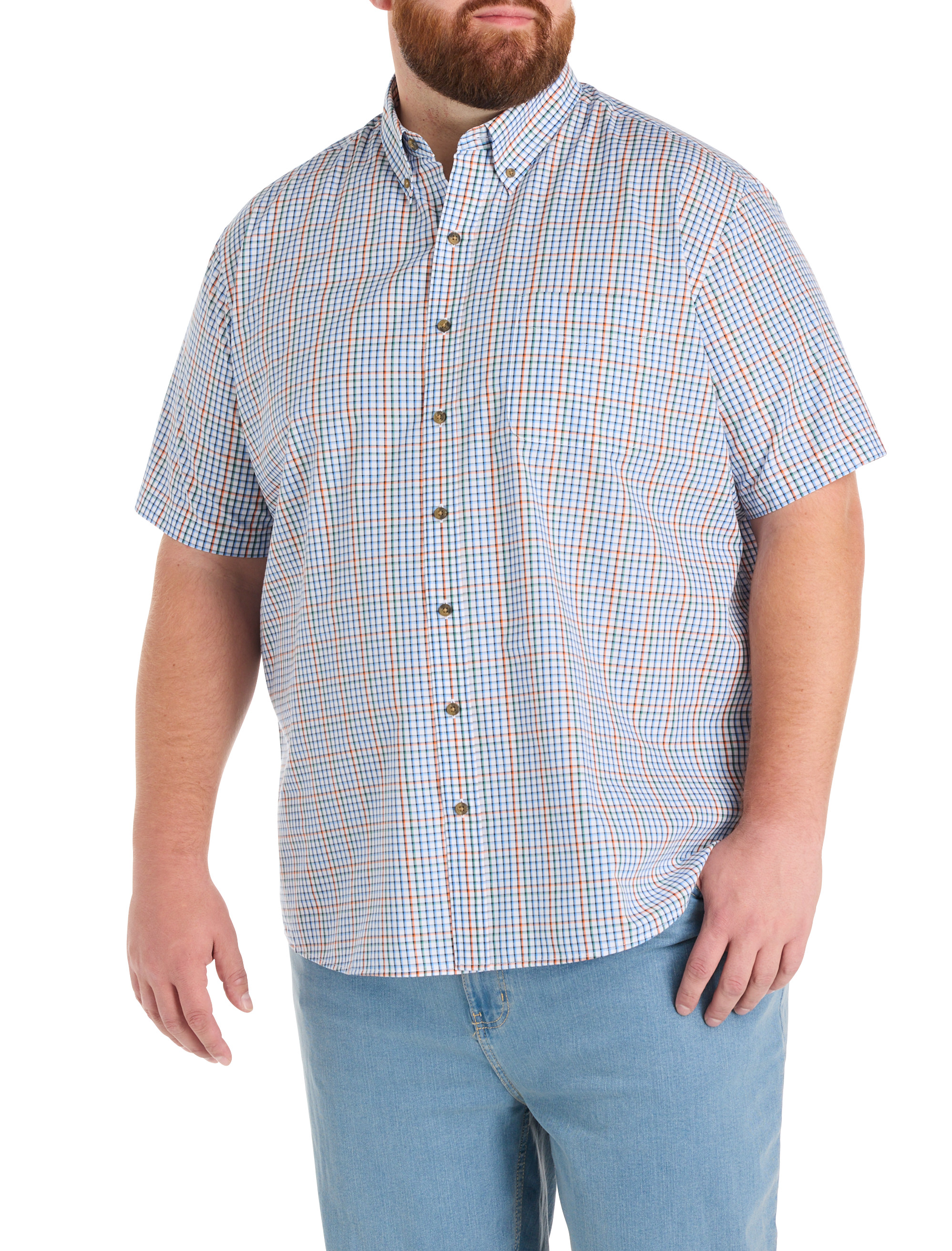 Easy-Care Large Plaid Sport Shirt