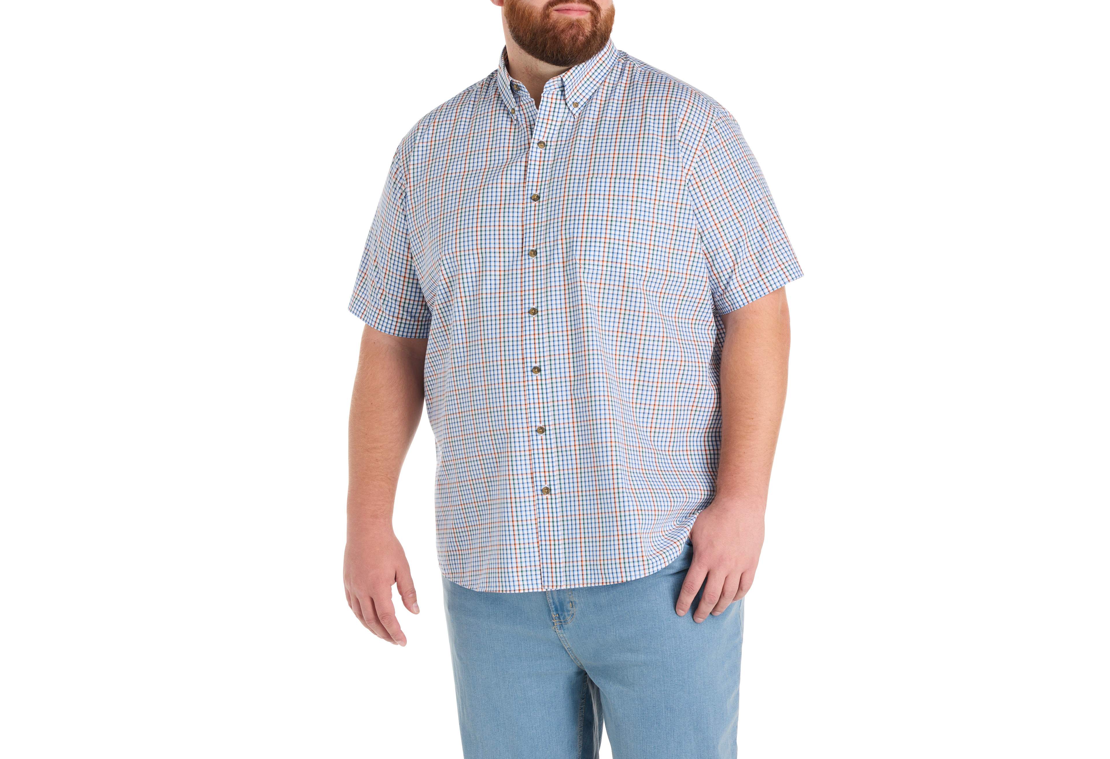 Easy-Care Large Plaid Sport Shirt