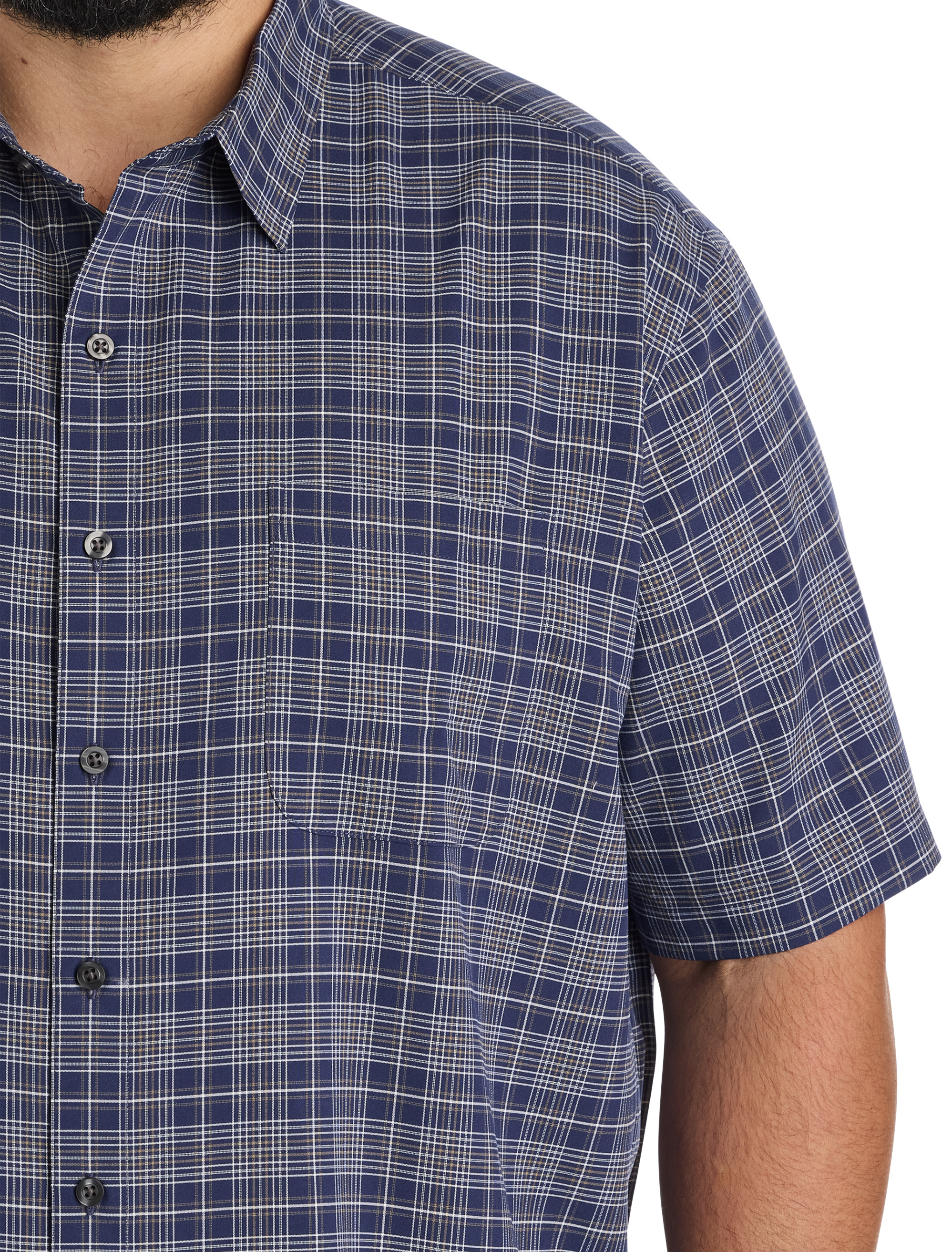 Microfiber Large Plaid Sport Shirt