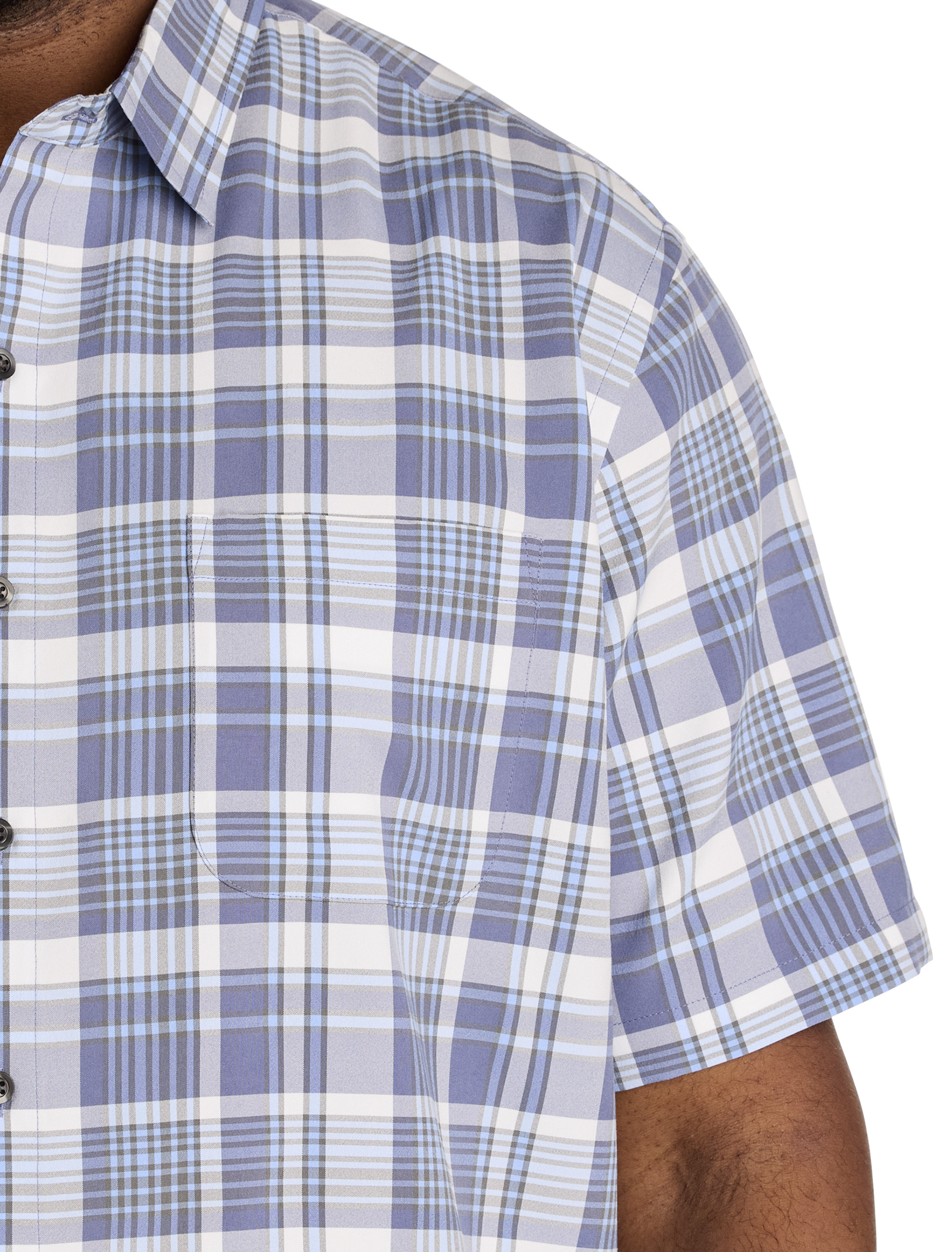 Plaid Microfiber Sport Shirt
