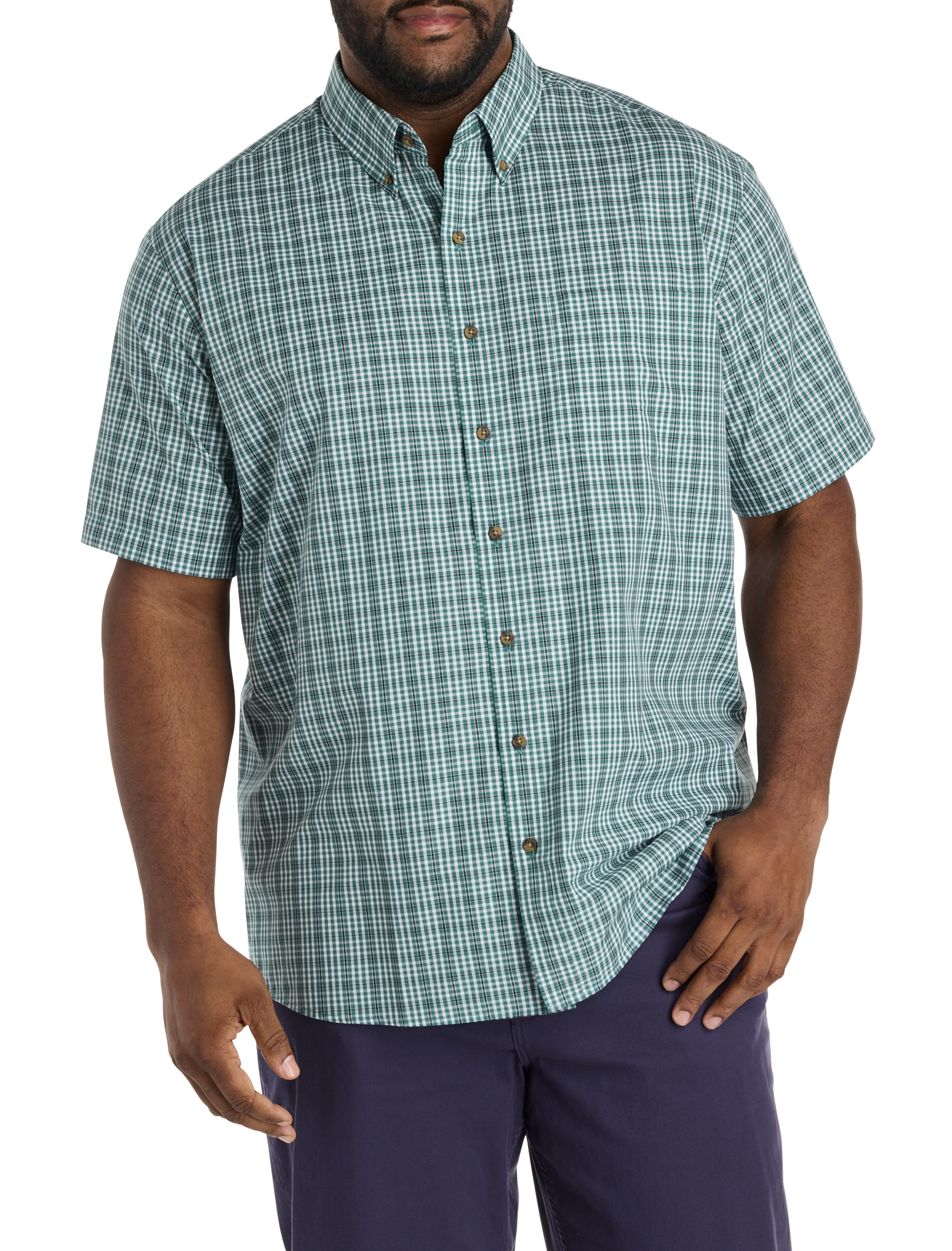 Easy-Care Medium Plaid Sport Shirt