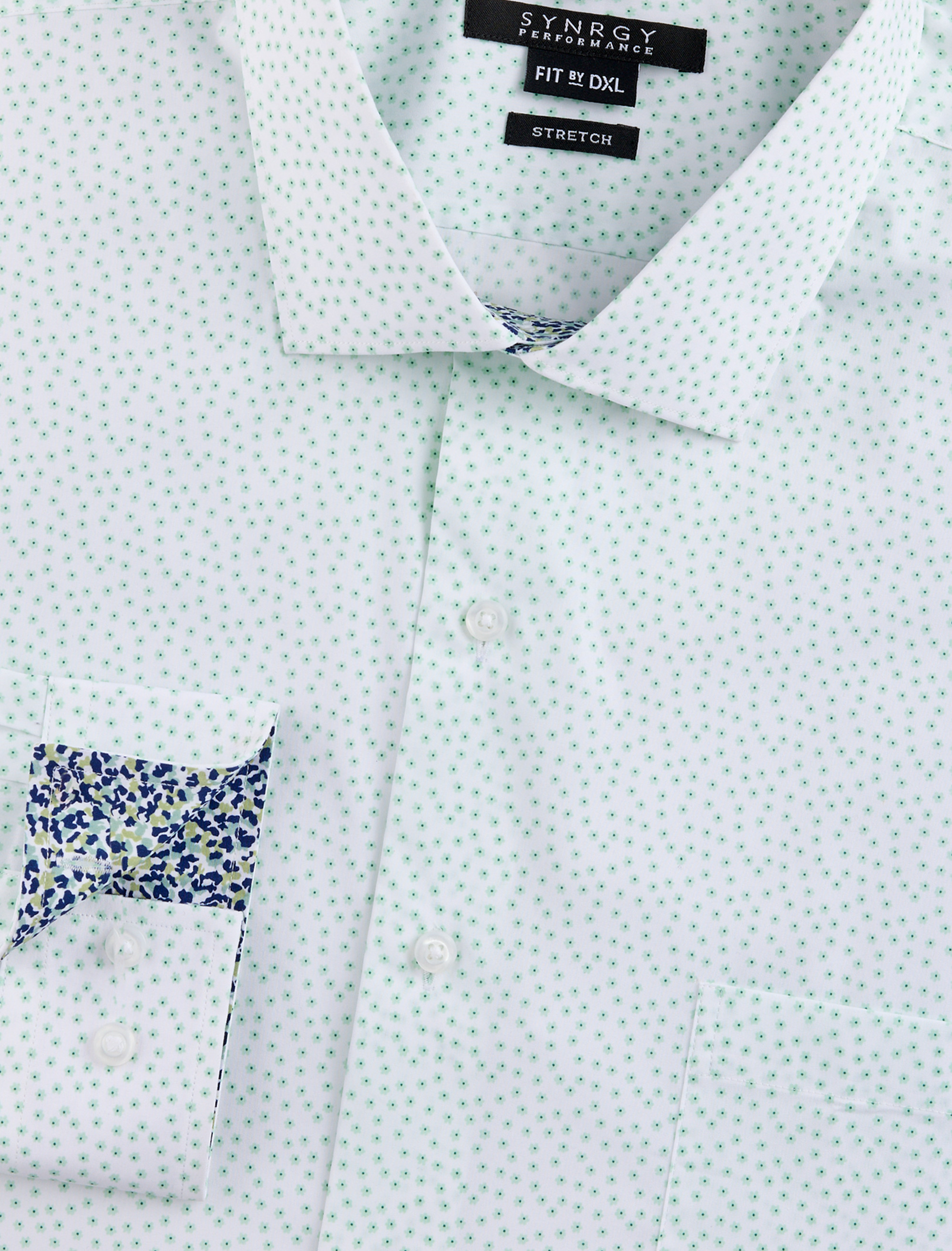 Mini Floral Print Performance Dress Shirt