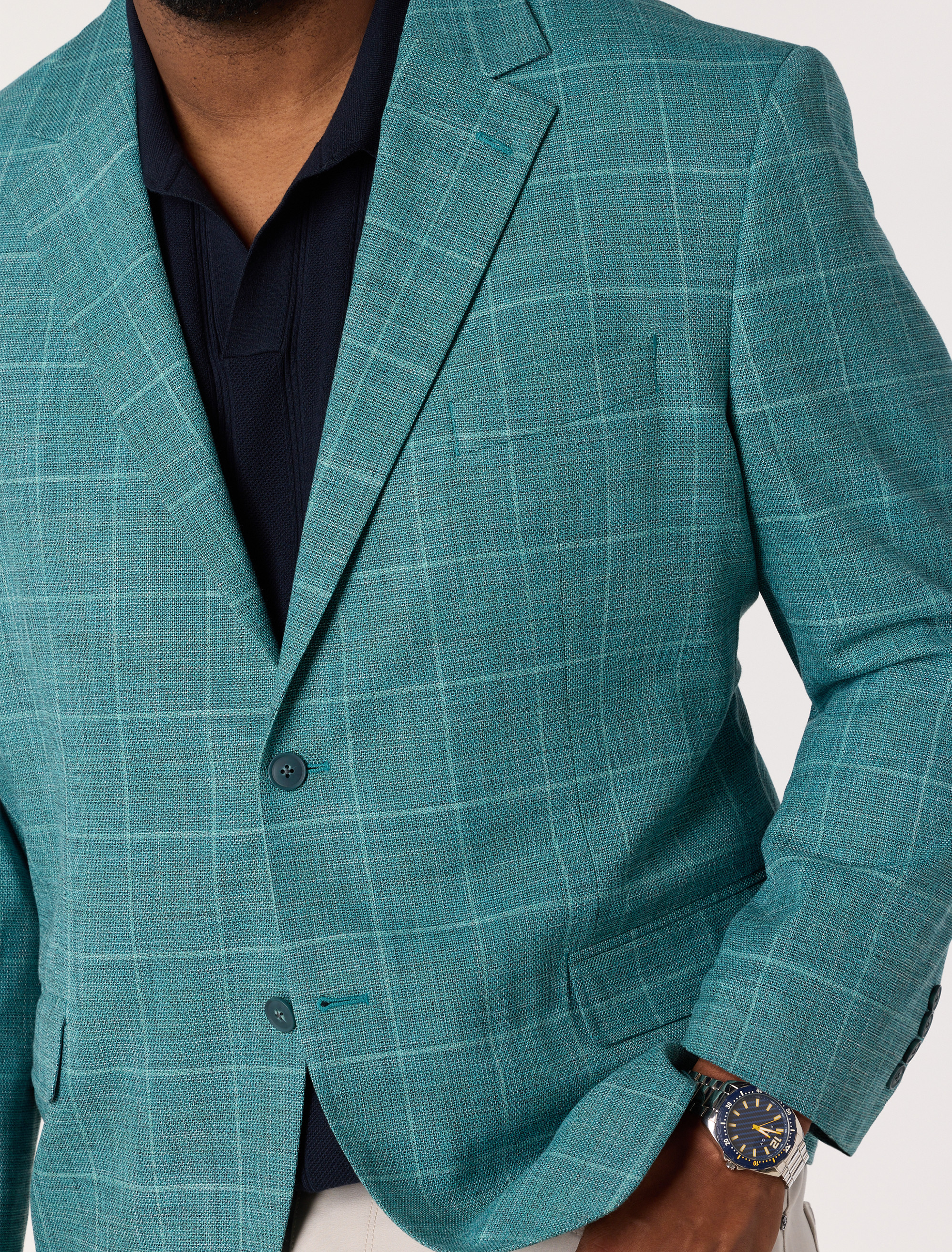 Textured Windowpane Sport Coat