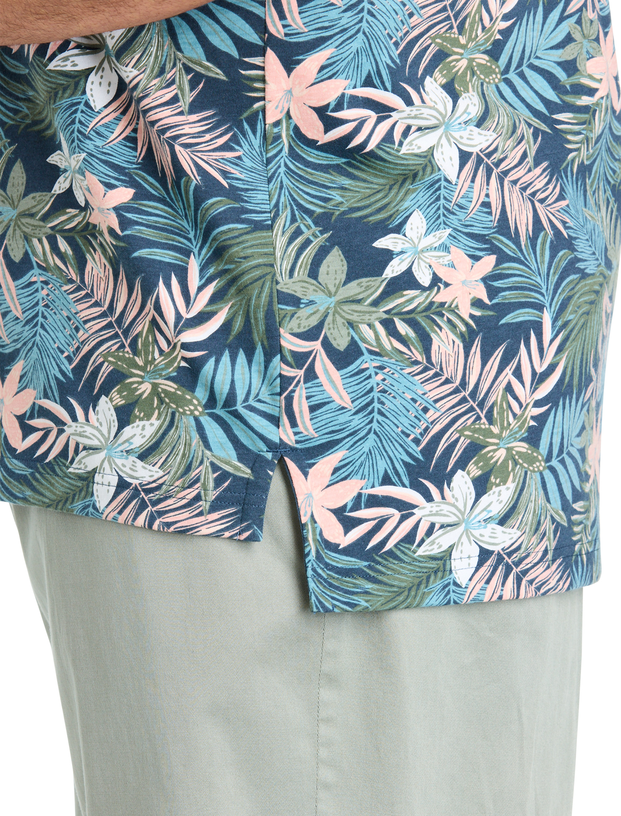 Tropical Print Polo Shirt