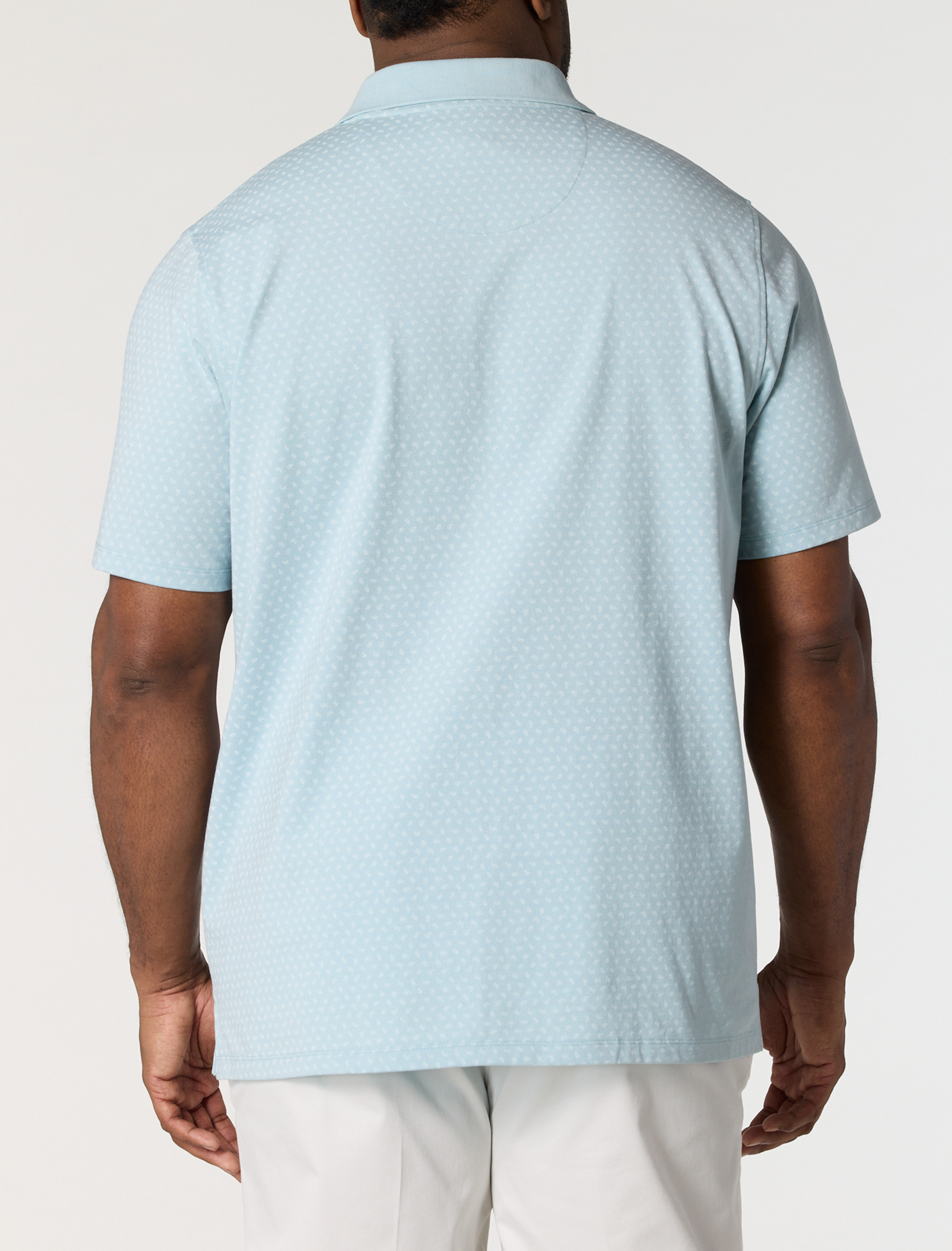 Printed Notch-Collar Tech Polo Shirt