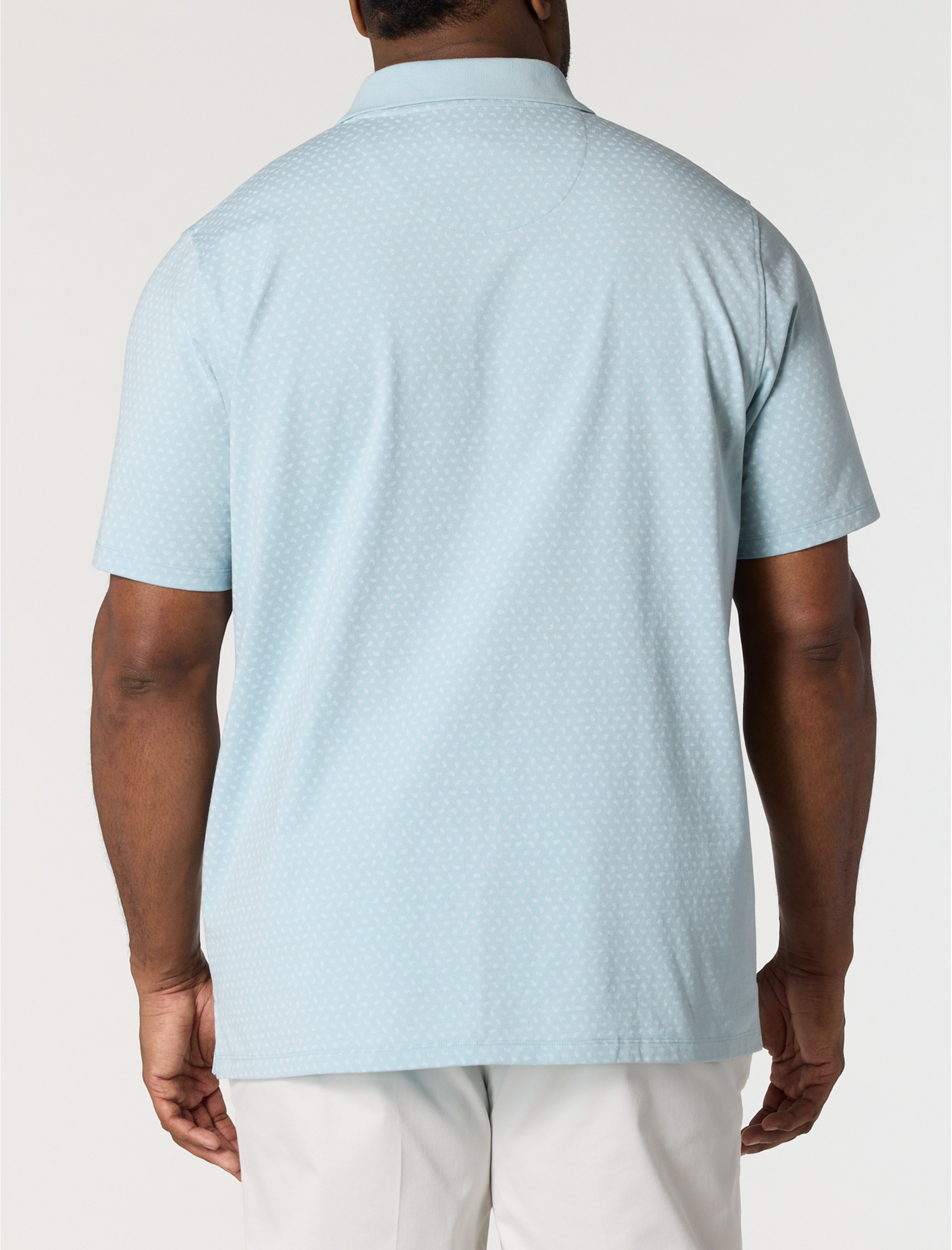 Printed Notch-Collar Tech Polo Shirt - thumbnail 3