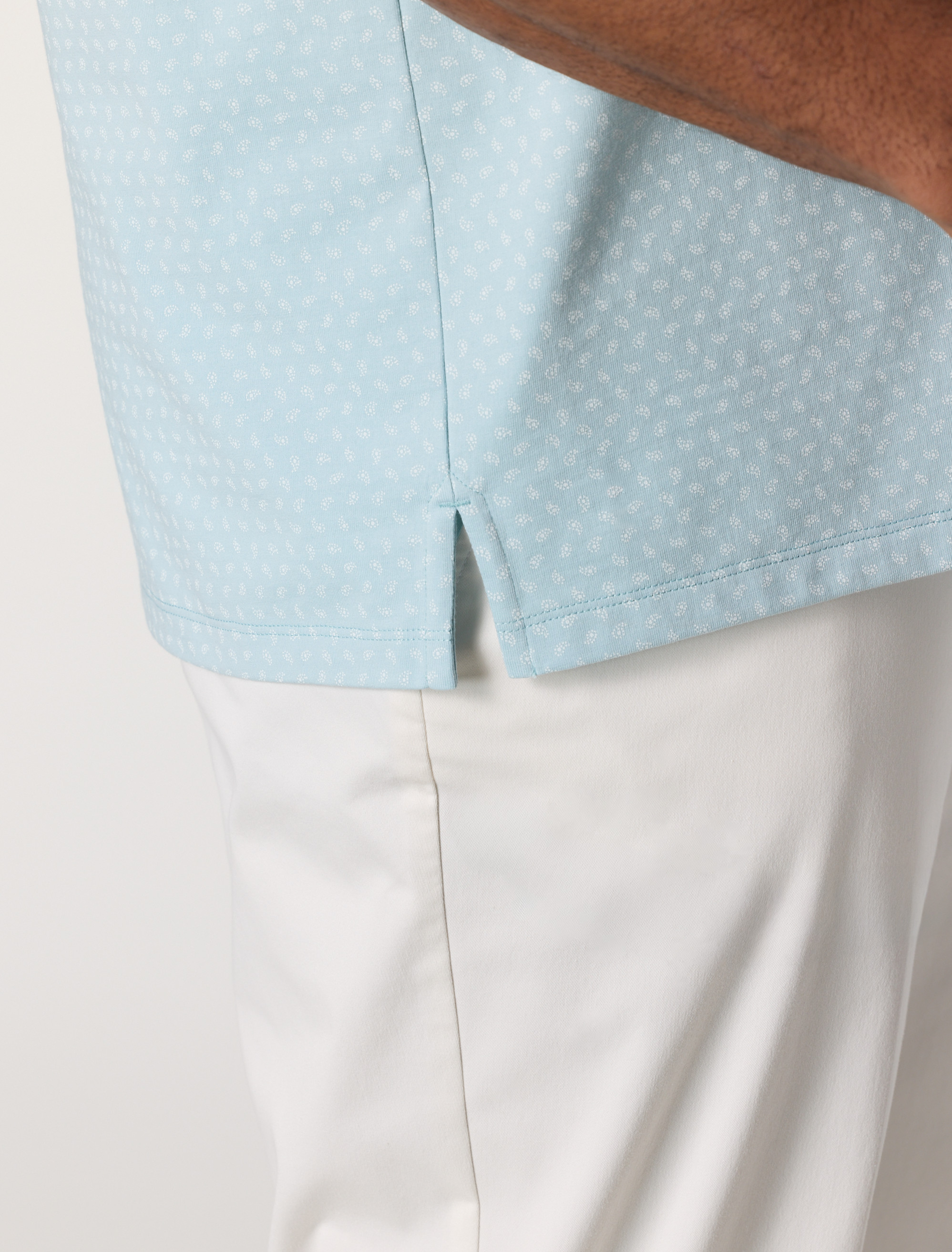 Printed Notch-Collar Tech Polo Shirt