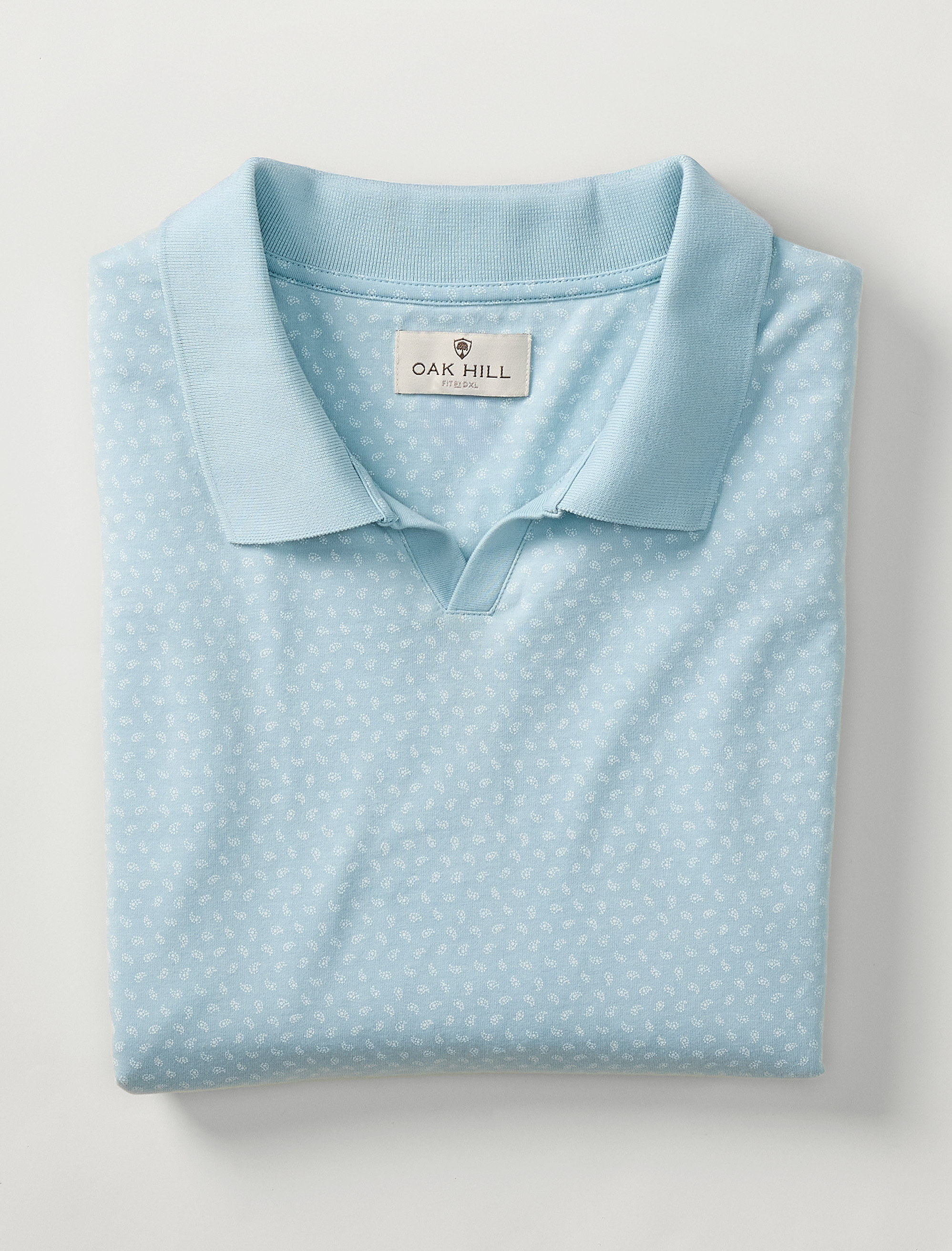 Printed Notch-Collar Tech Polo Shirt