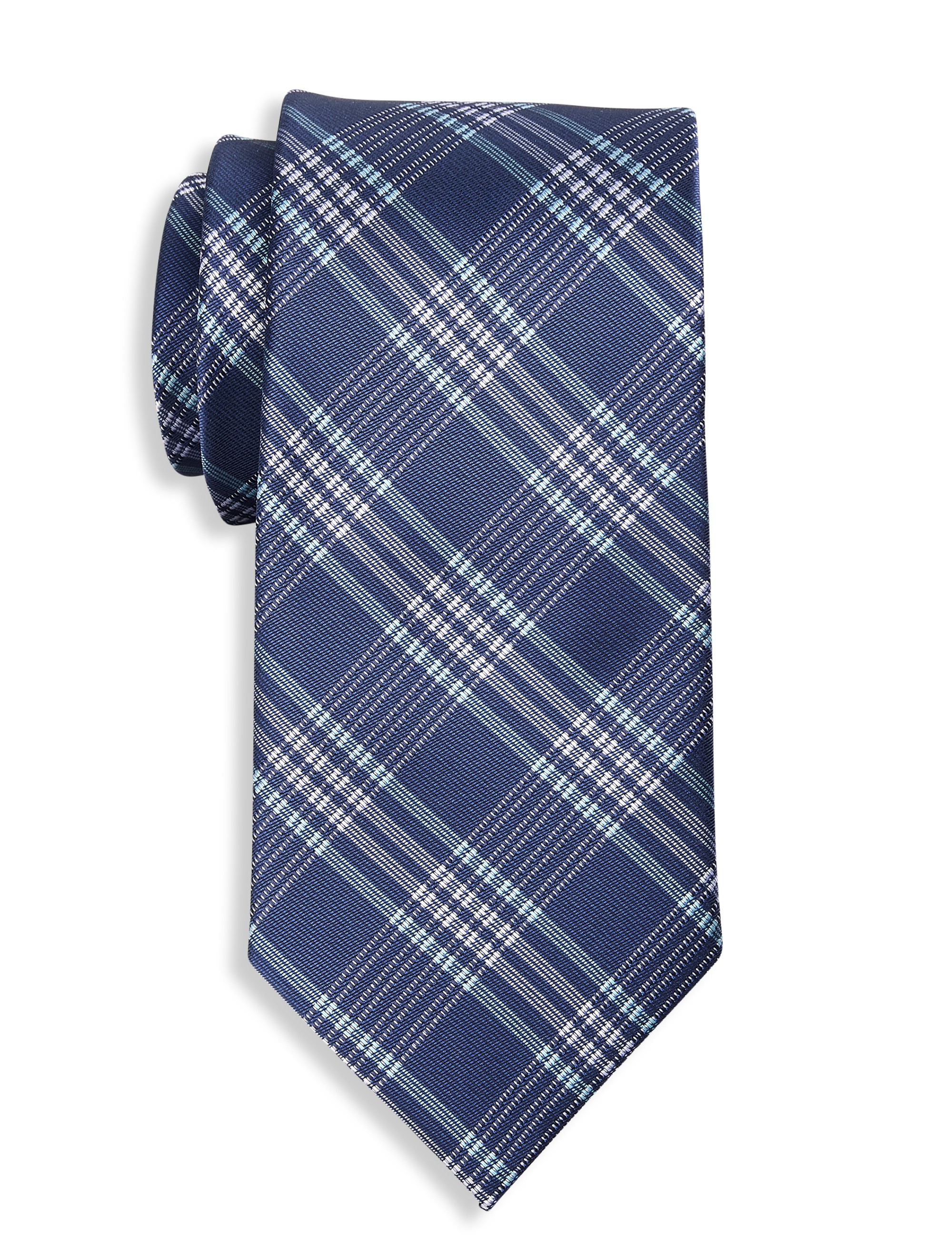 Textured Plaid Tie - thumbnail 5