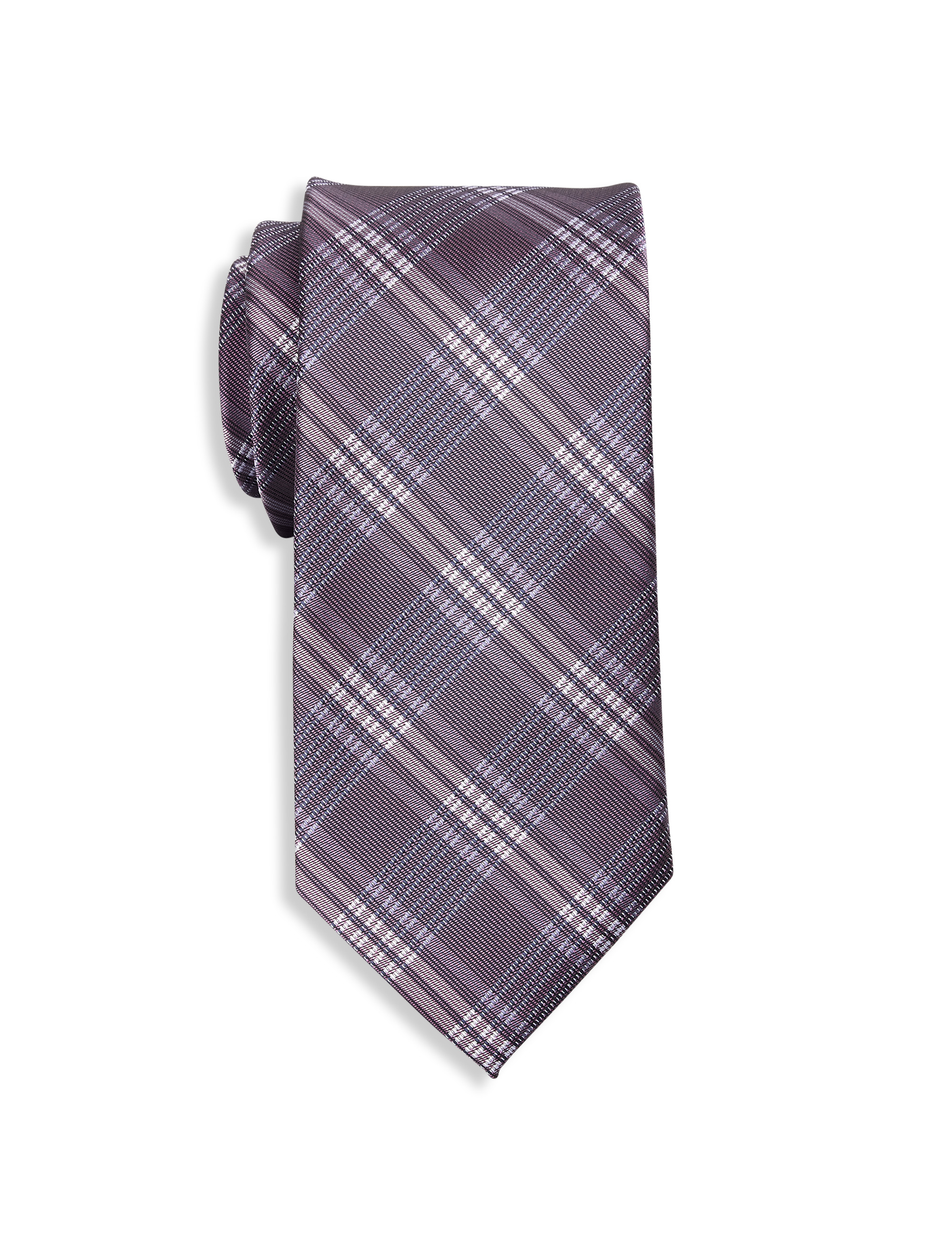 Textured Plaid Tie
