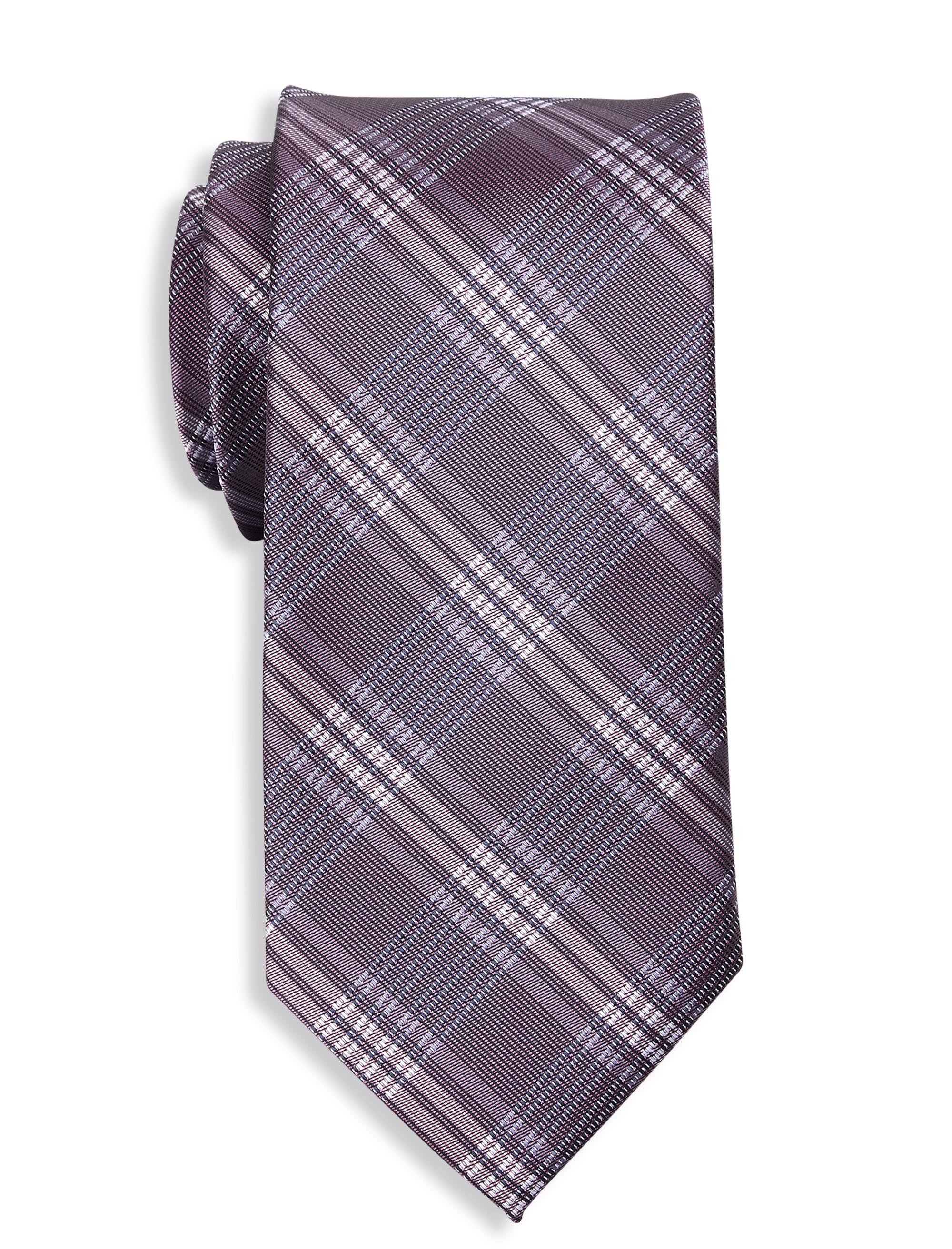 Textured Plaid Tie