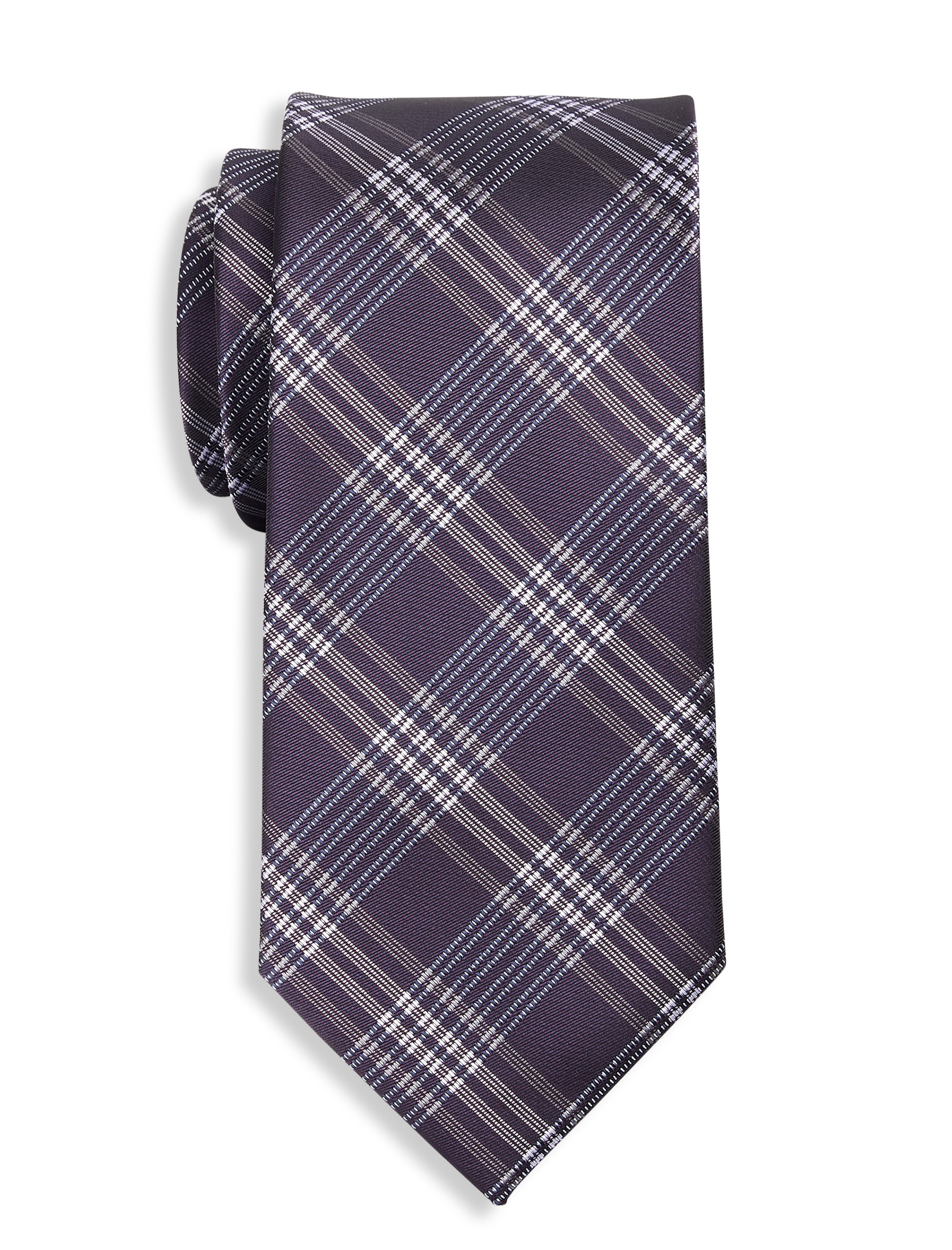 Textured Plaid Tie - thumbnail 3