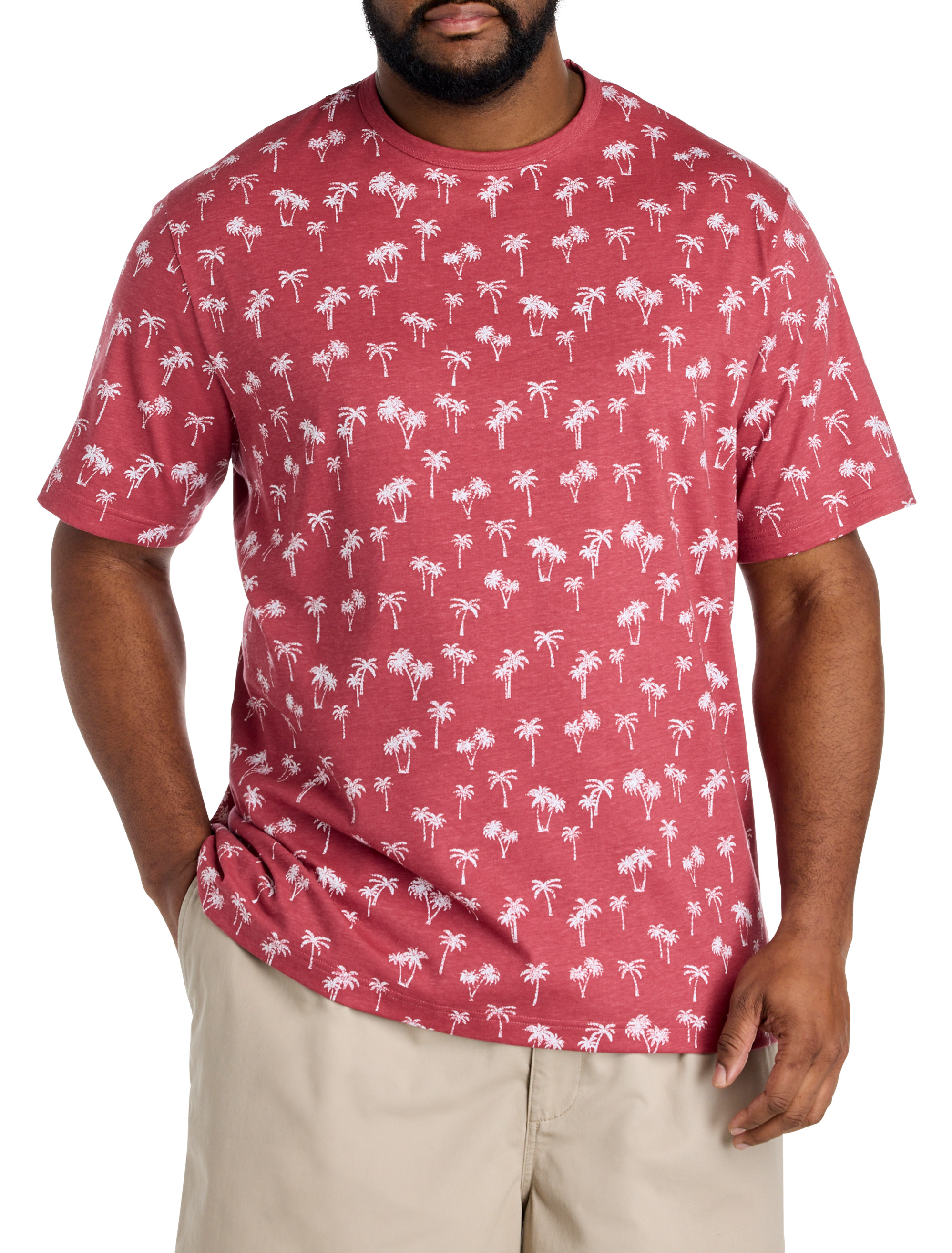 Moisture-Wicking Palm Print T-Shirt