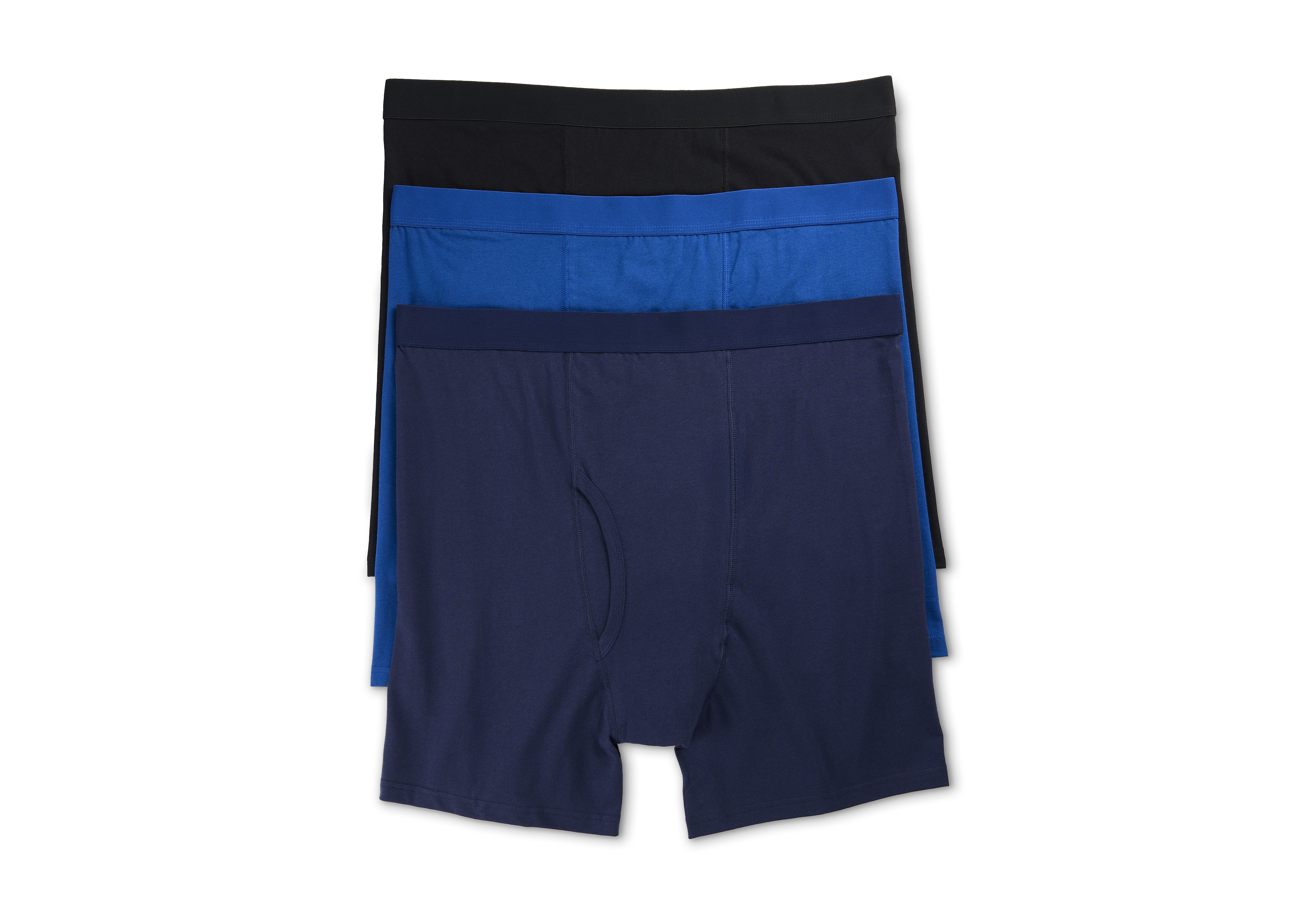 3-pk Solid Active Stretch 4 Inch Boxer Briefs