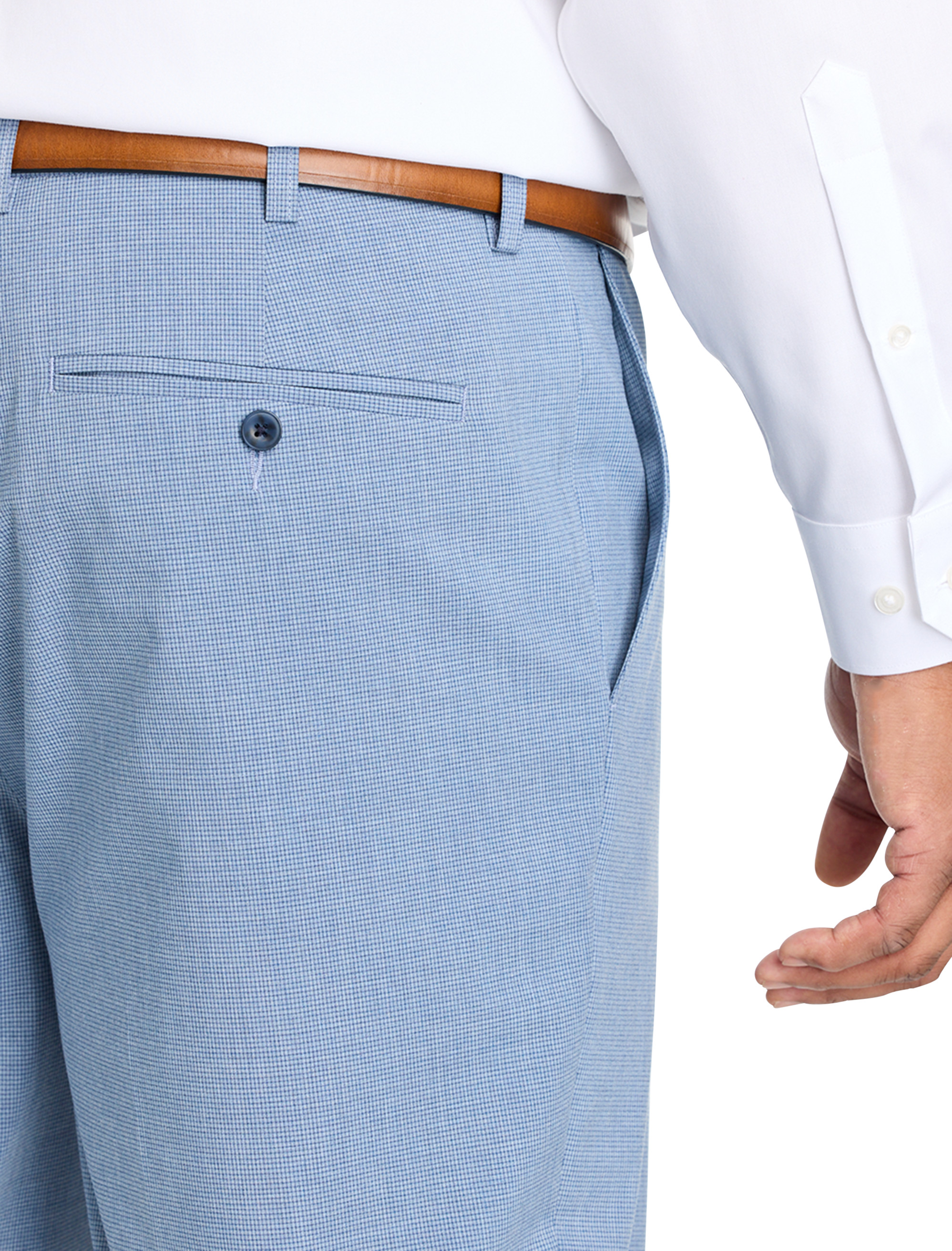 Waist-Relaxer Micro Check Suit Pants