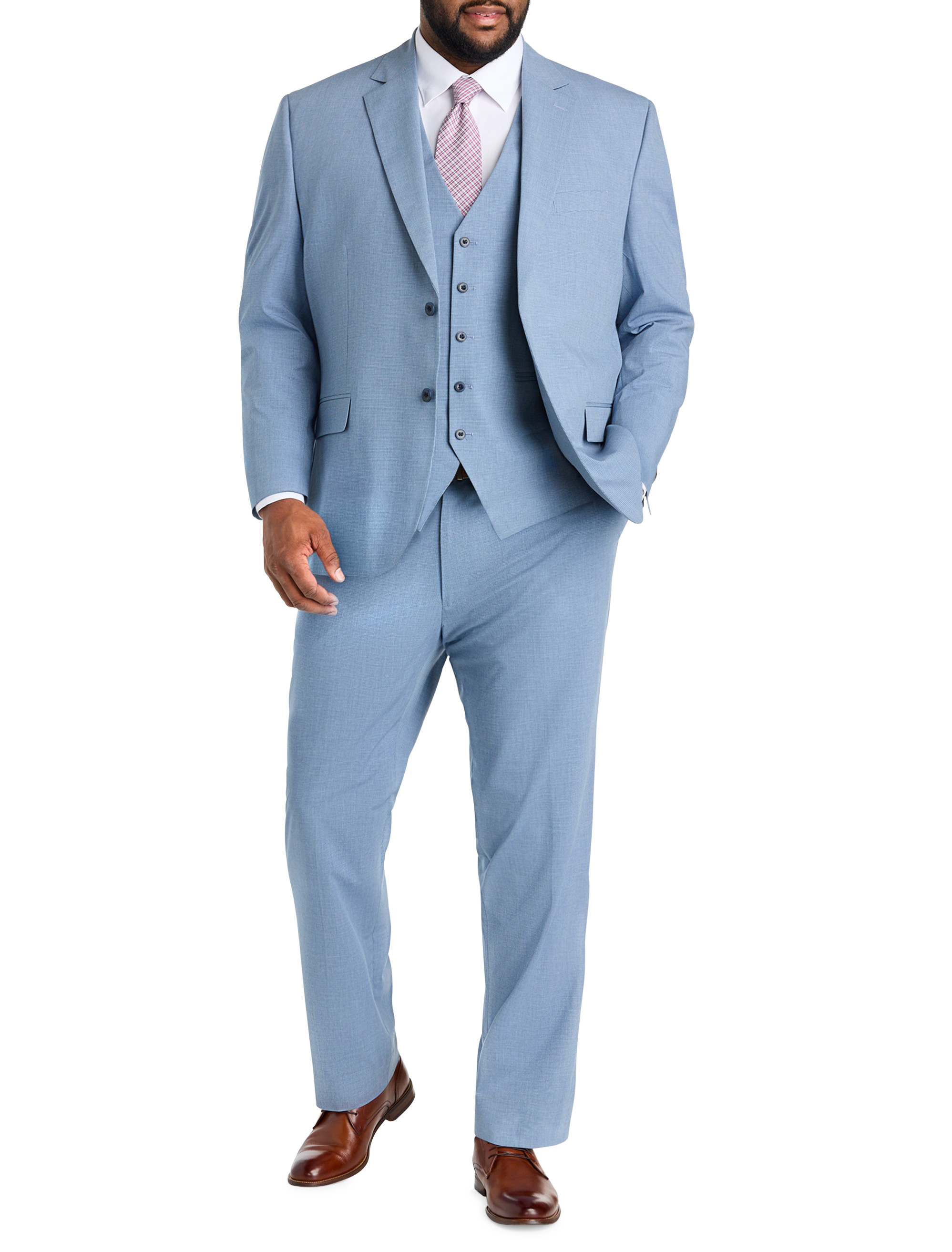 Waist-Relaxer Micro Check Suit Pants