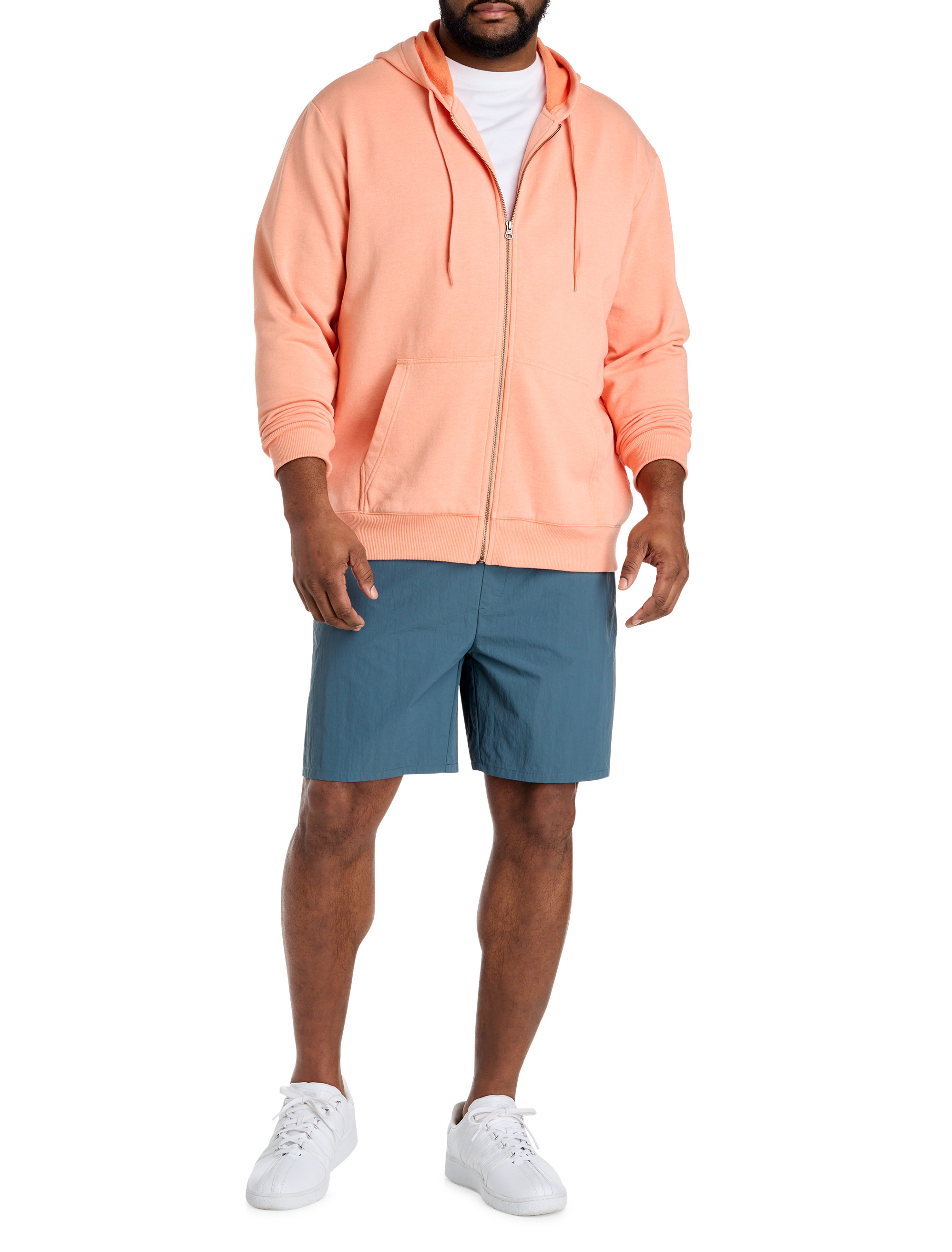 Washed Zip-Front Hoodie