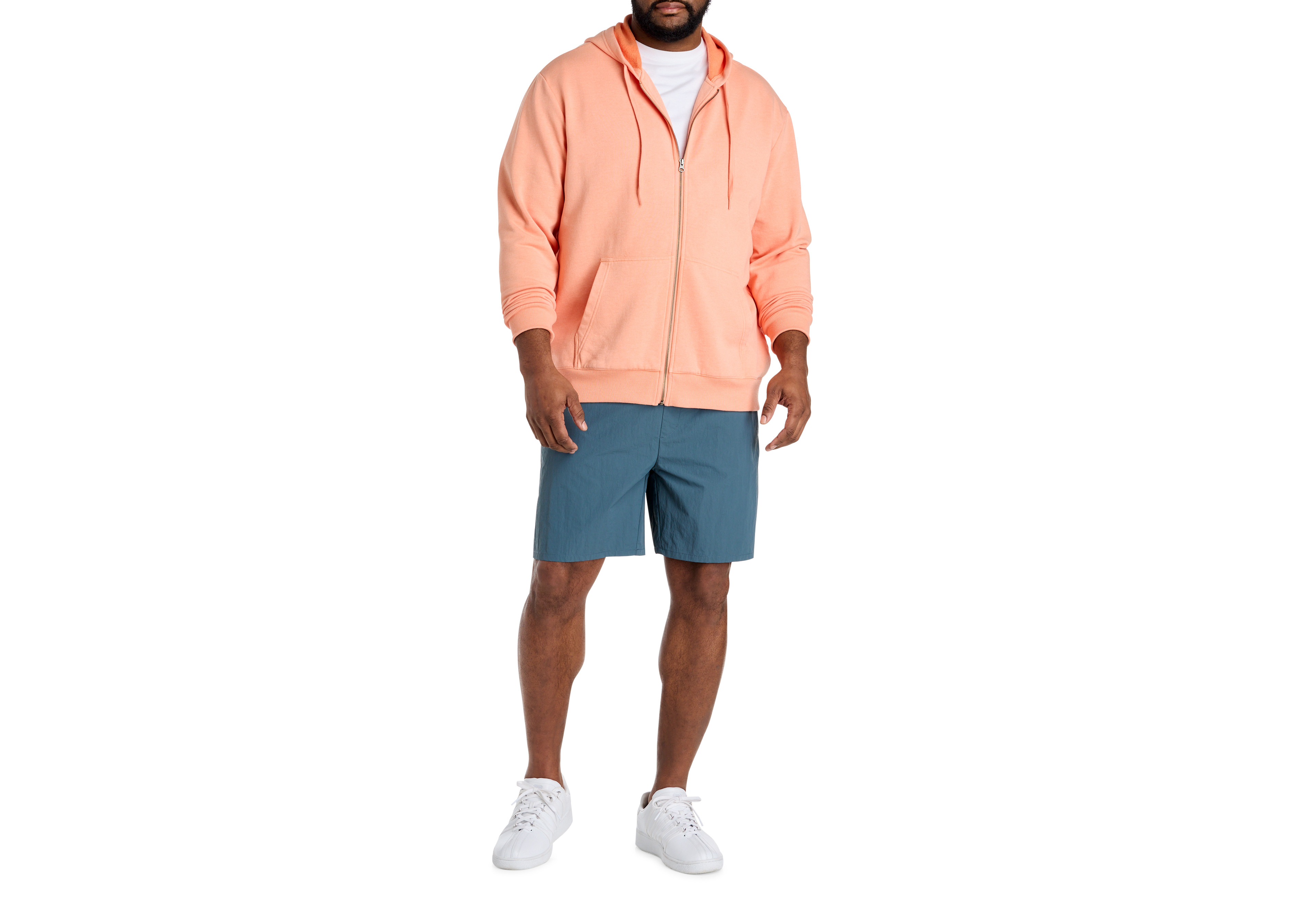 Washed Zip-Front Hoodie