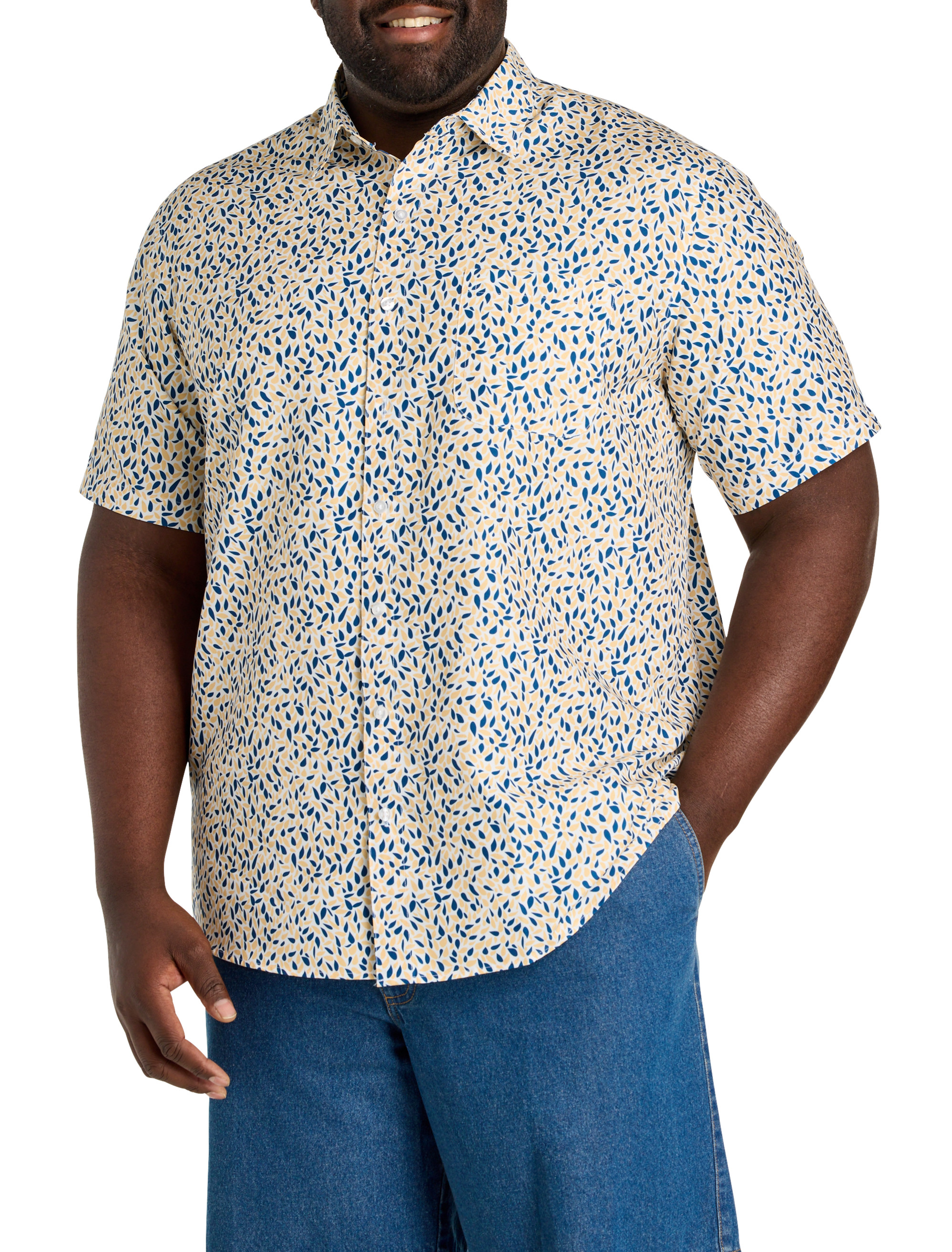 Microfiber Droplet Print Sport Shirt