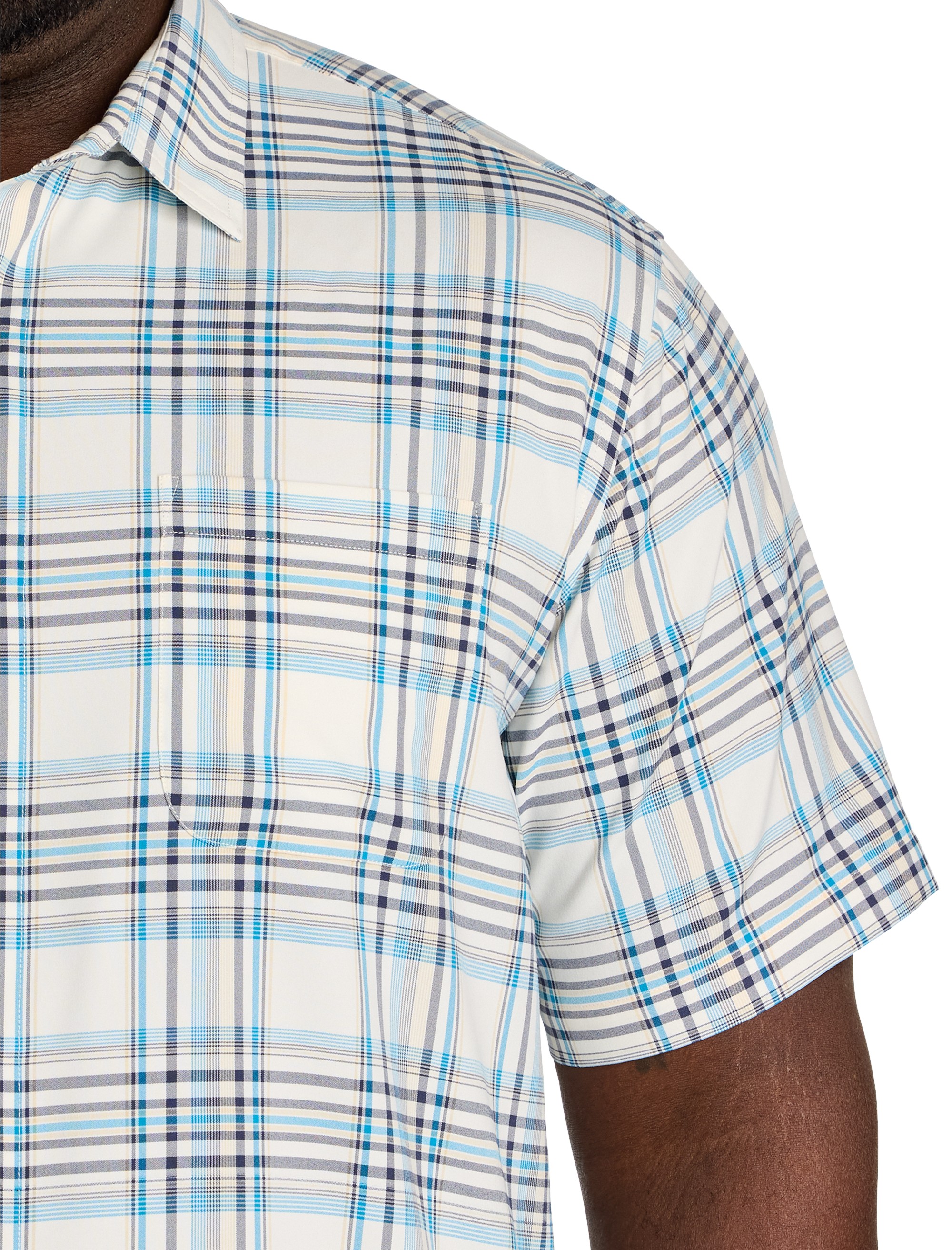 Microfiber Small Plaid Sport Shirt - thumbnail 2
