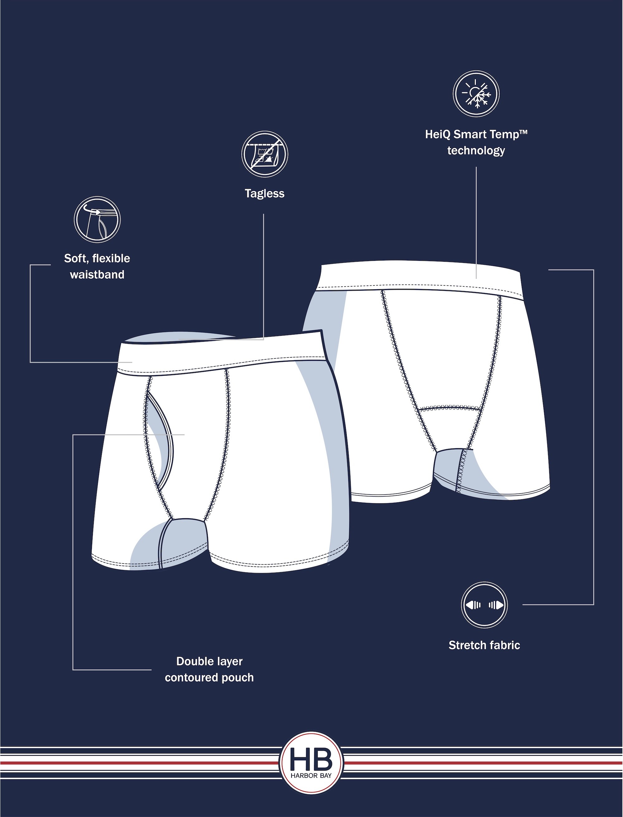 3-pk Active Stretch 4 Inch Boxer Briefs - thumbnail 3