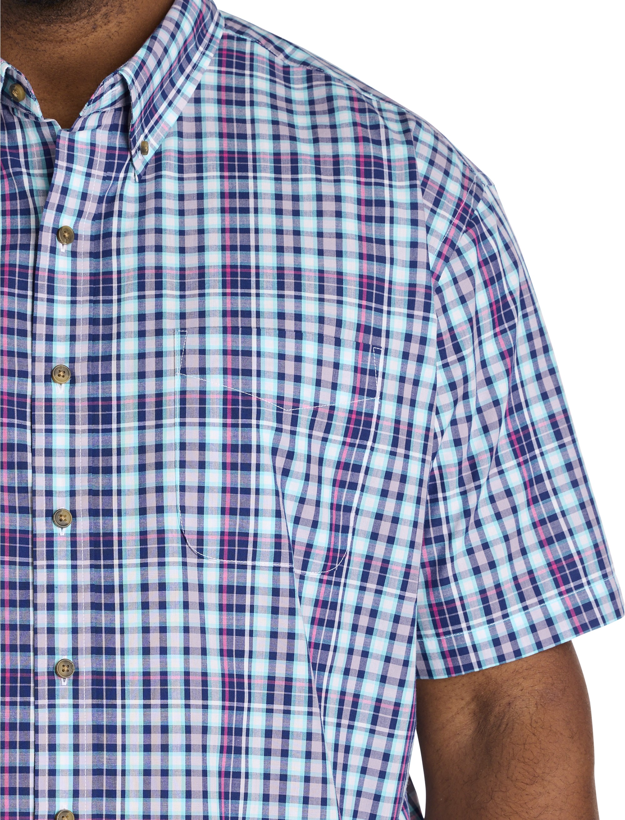 Easy-Care Large Plaid Sport Shirt - thumbnail 2