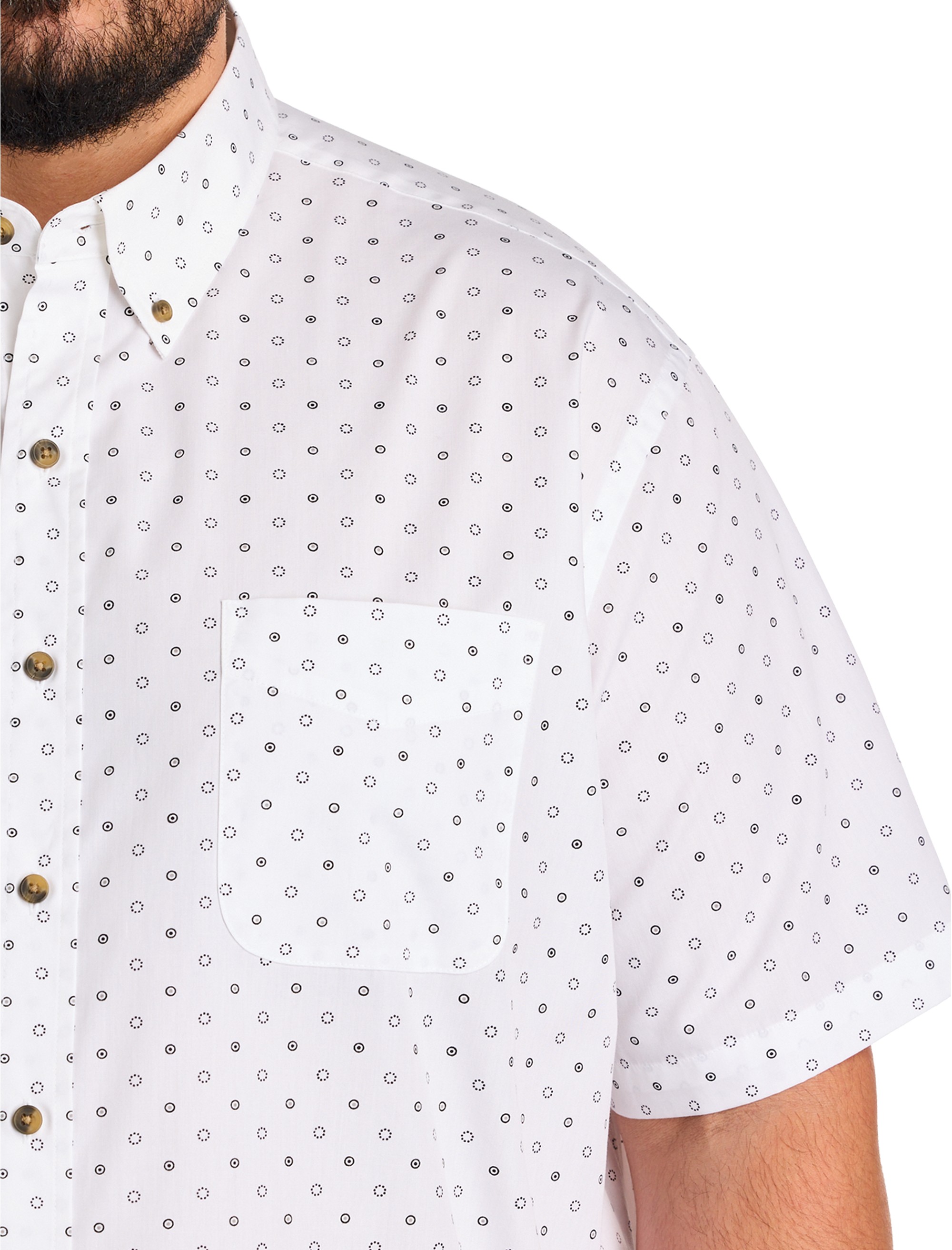 Easy-Care Dot Print Sport Shirt - thumbnail 2